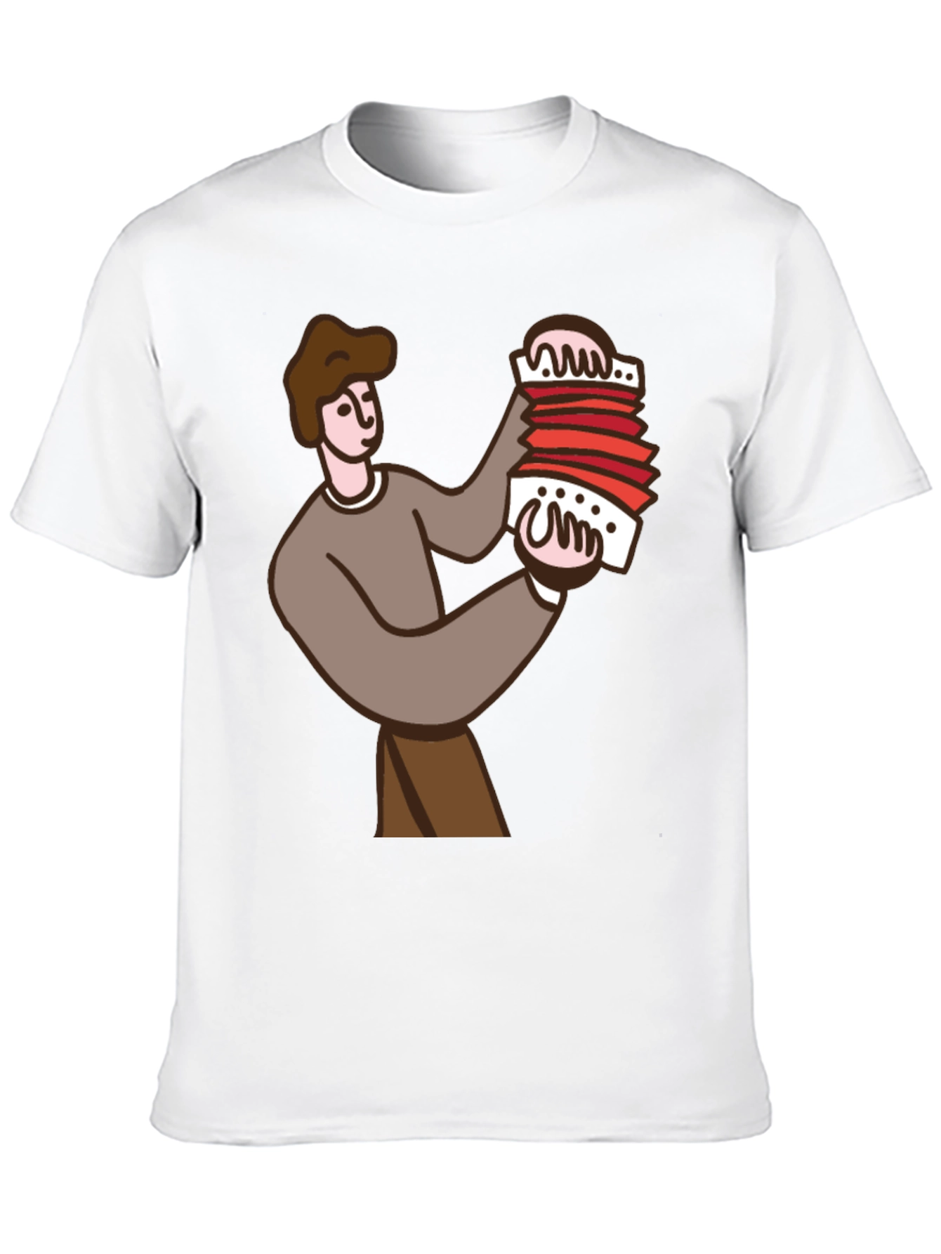 Accordion Player Graphic Tee - Black