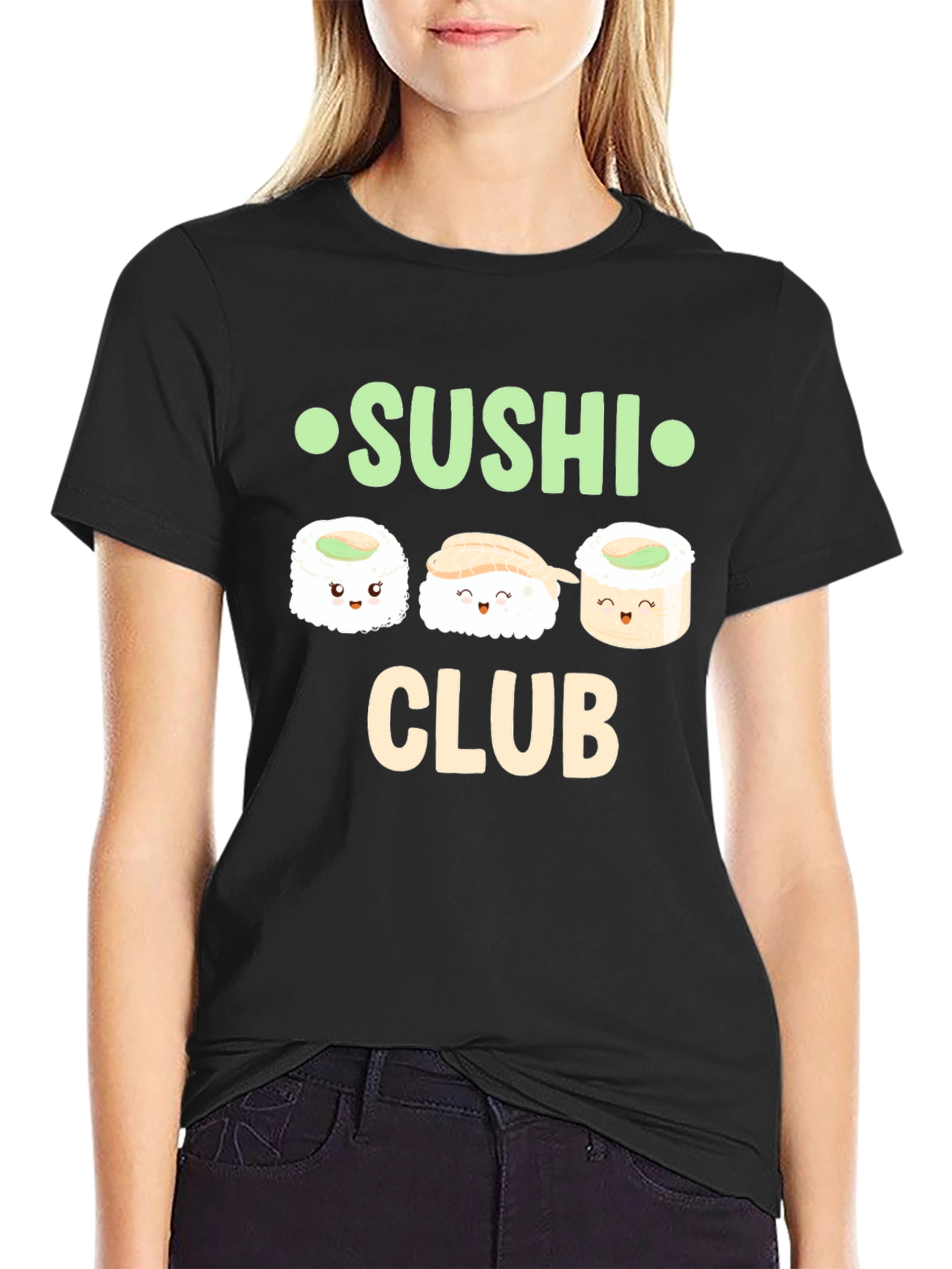 Sushi Club Graphic T-Shirt - Cute Foodie Tee