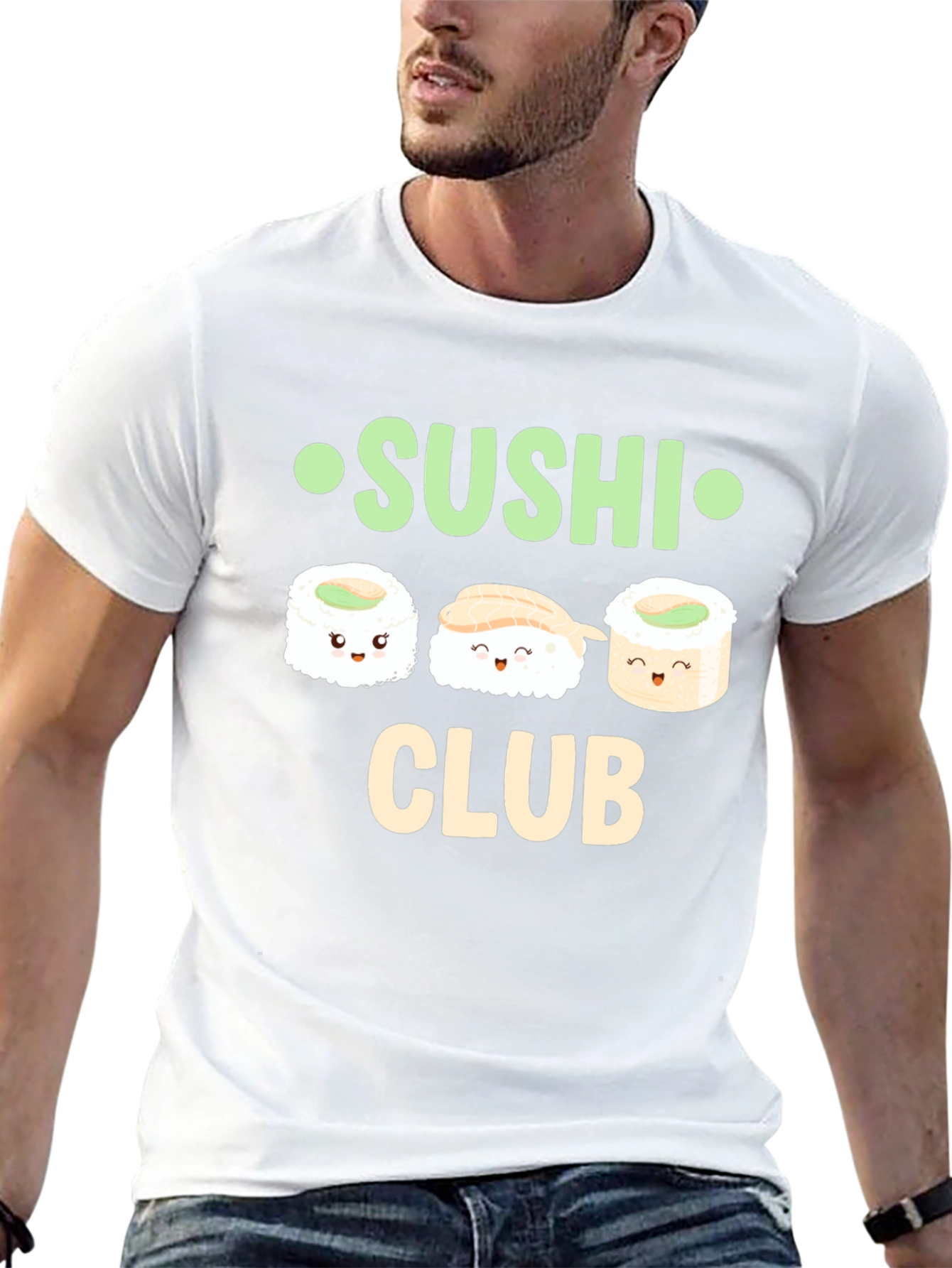 Sushi Club Graphic T-Shirt - Cute Foodie Tee