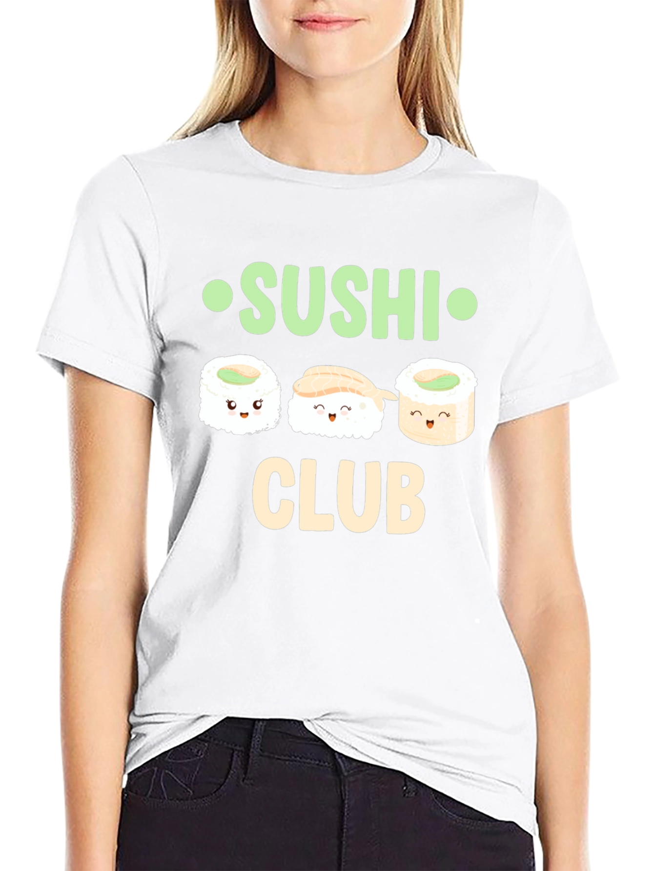 Sushi Club Graphic T-Shirt - Cute Foodie Tee