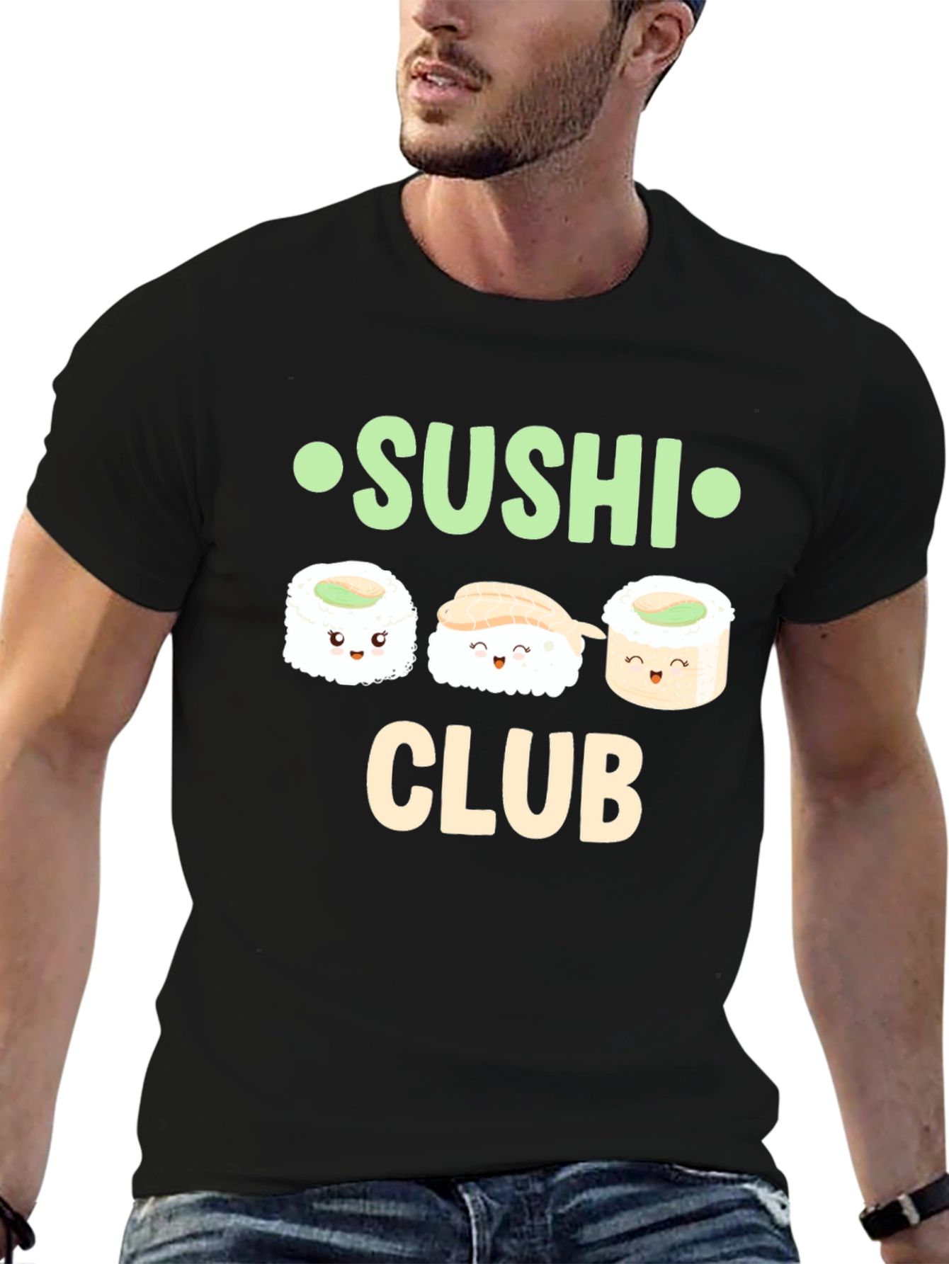 Sushi Club Graphic T-Shirt - Cute Foodie Tee