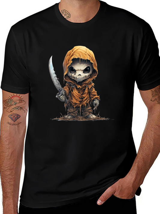 Grim Reaper Cartoon T-Shirt - Black