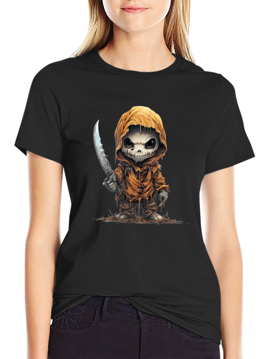 Grim Reaper Cartoon T-Shirt - Black