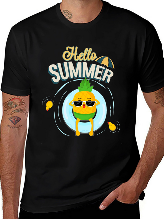 Hello Summer T-Shirt - Pineapple Pool Party