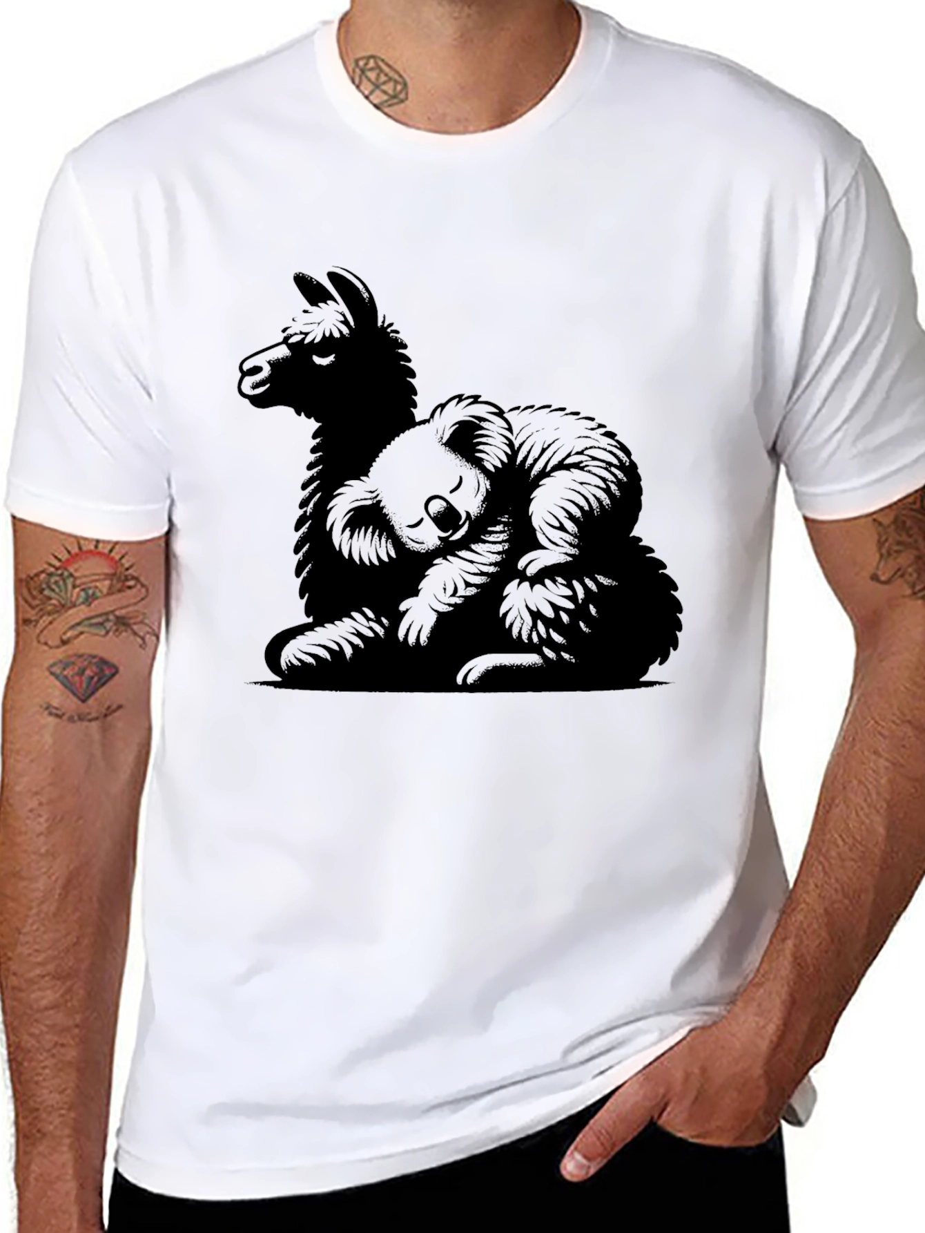 Llama & Koala Graphic Tee - Cozy Comfort