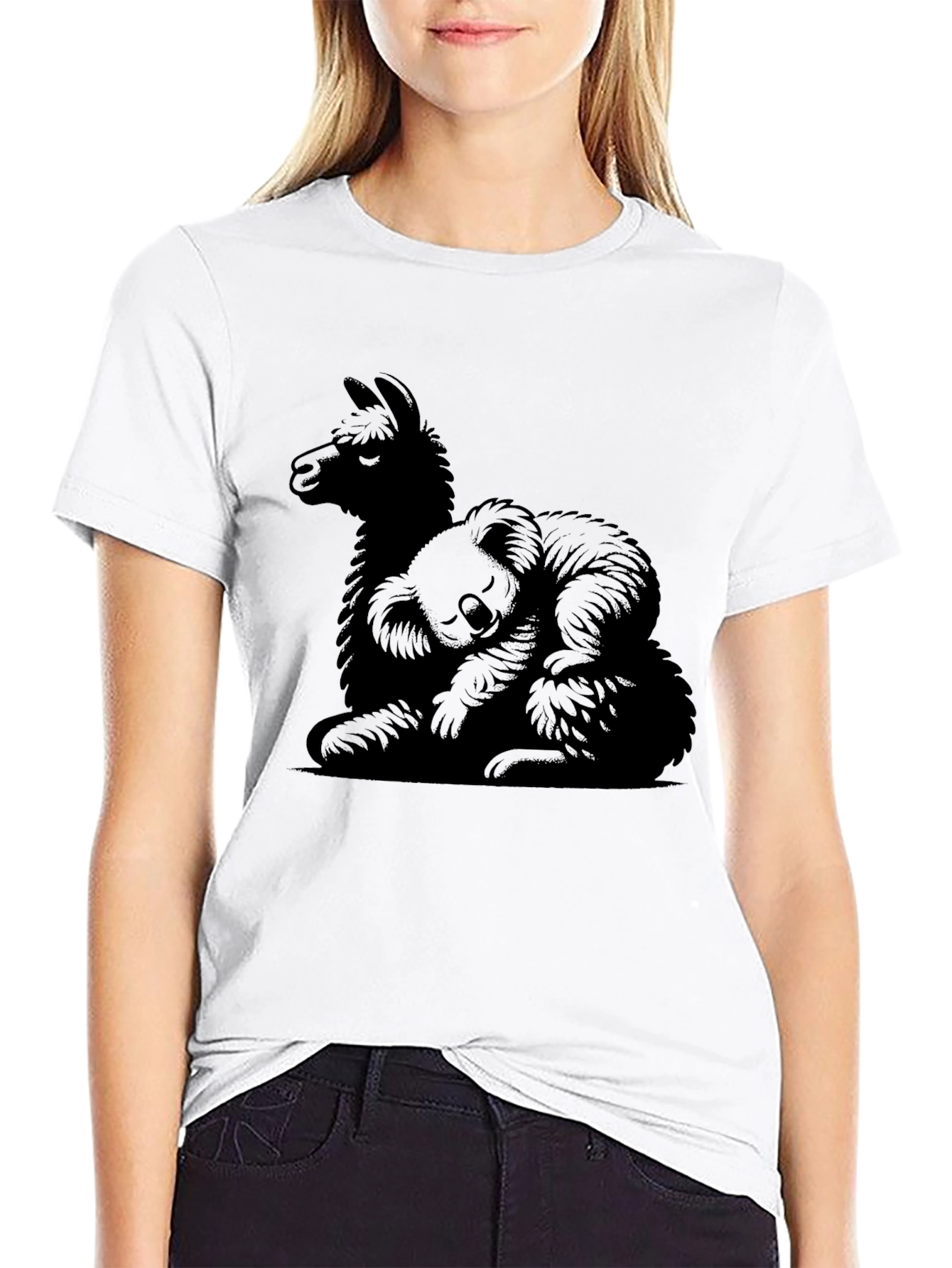 Llama & Koala Graphic Tee - Cozy Comfort