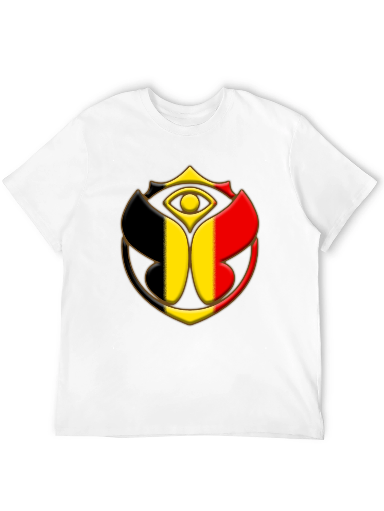 Belgium Flag Tomorrowland Logo Black T-Shirt