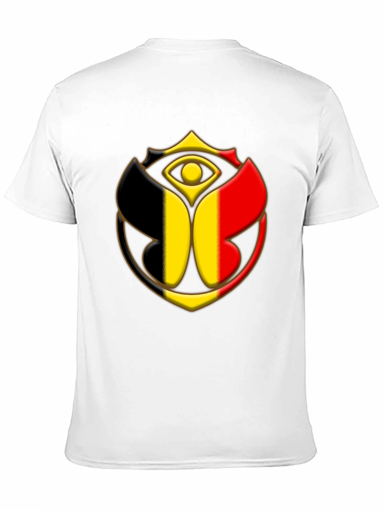 Belgium Flag Tomorrowland Logo Black T-Shirt