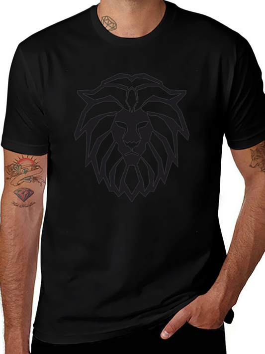 Lion Graphic Black T-Shirt - Stylish Mens Tee