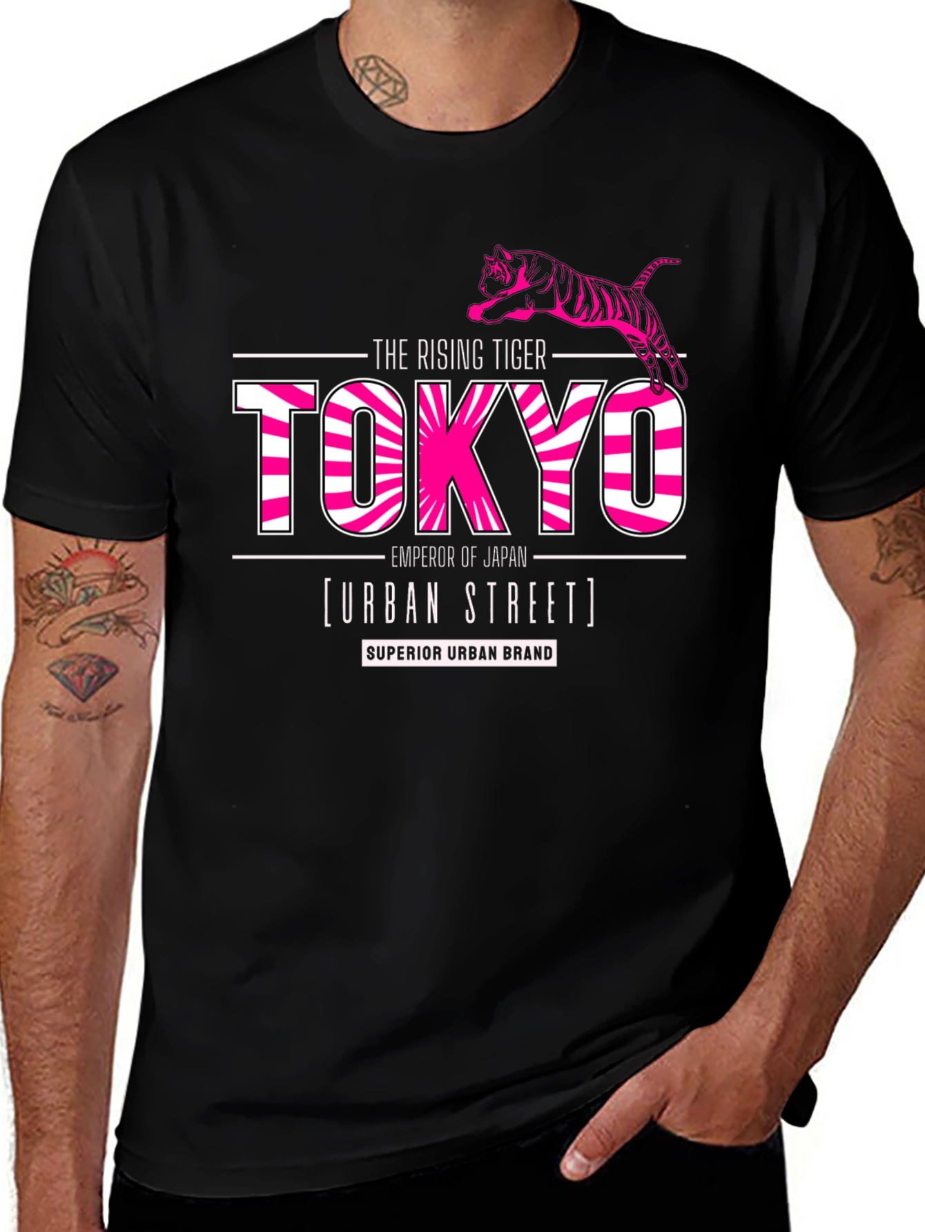 Tokyo Rising Tiger Graphic Tee - Urban Street Style