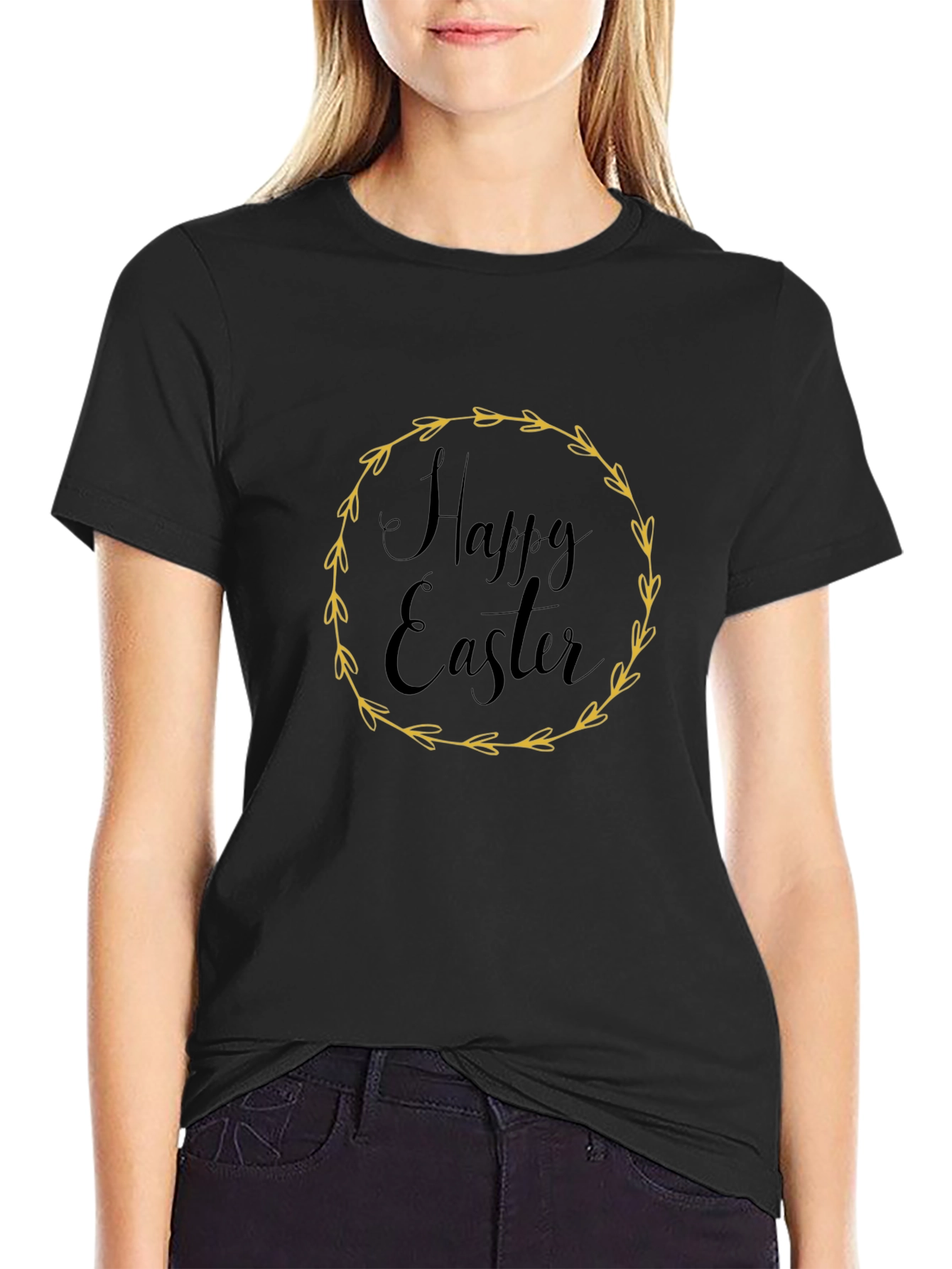 Happy Easter Black T-Shirt
