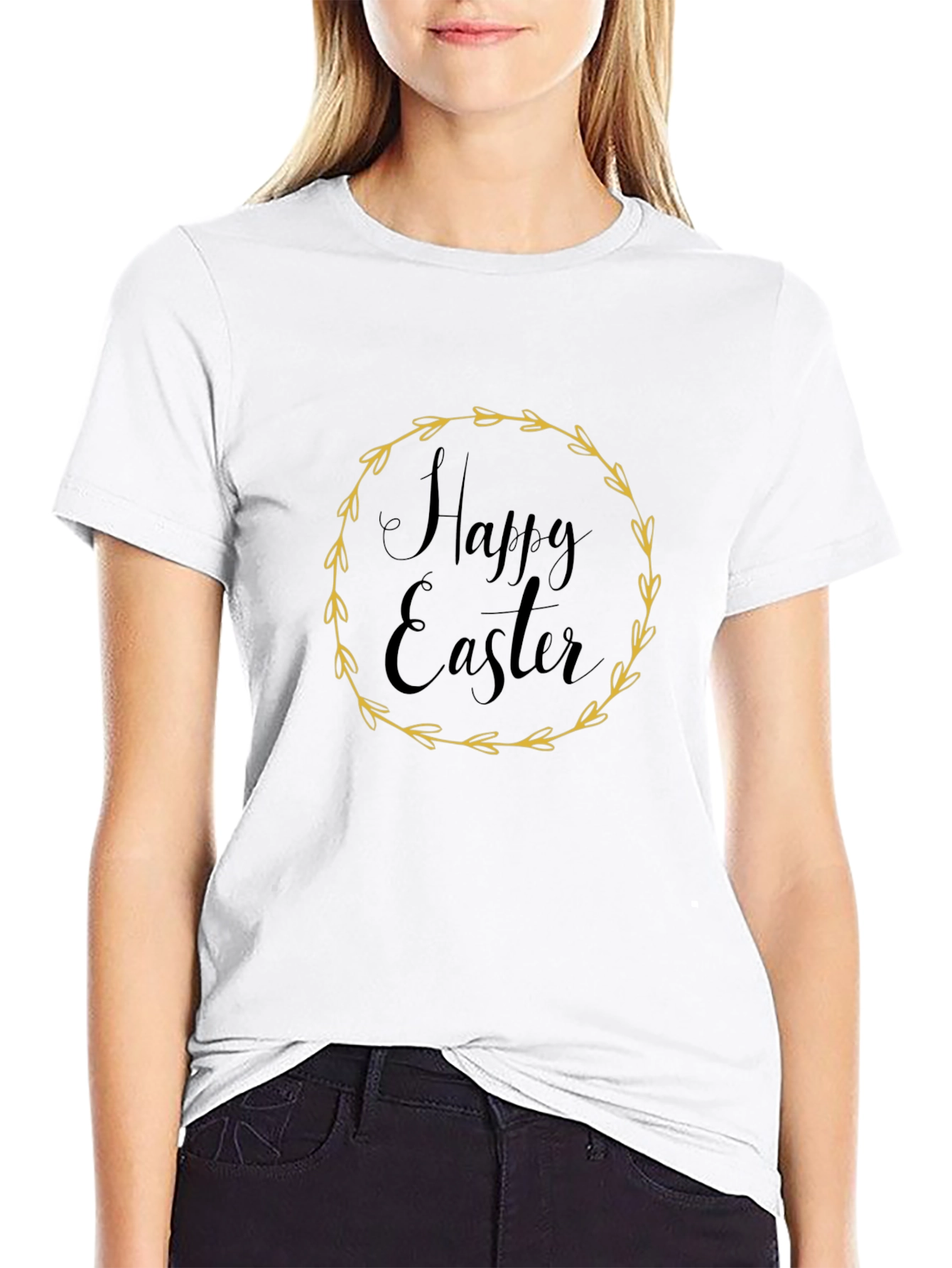 Happy Easter Black T-Shirt