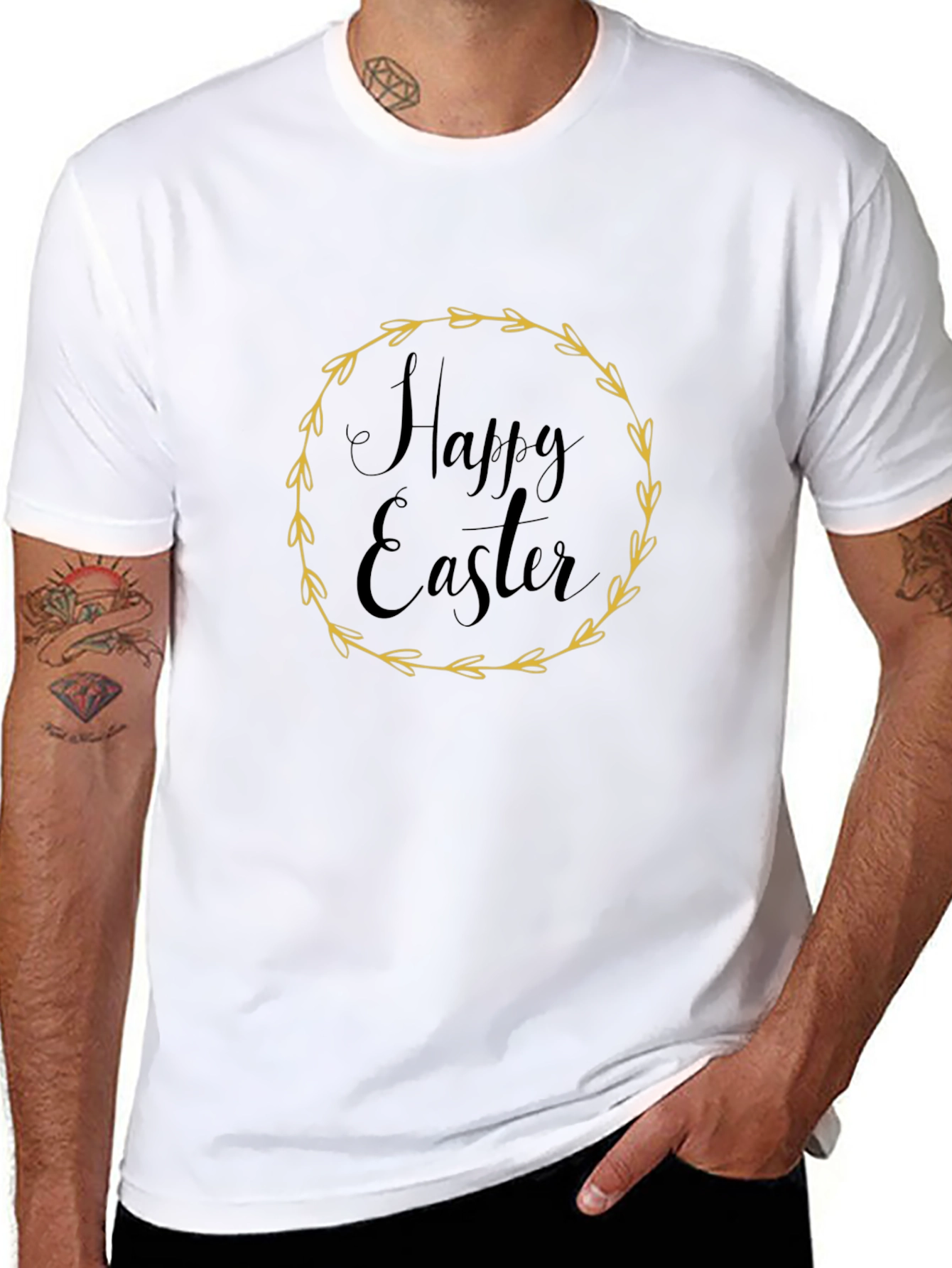 Happy Easter Black T-Shirt