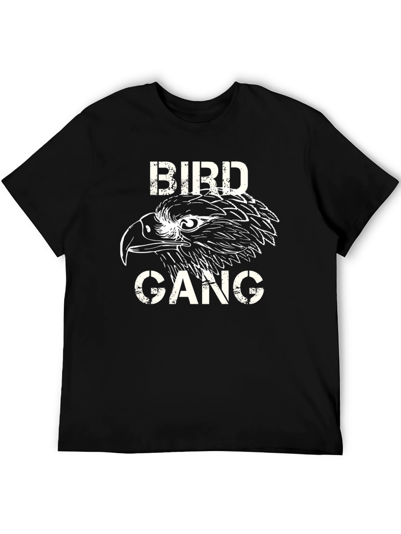 Bird Gang Graphic Tee - Stylish Mens Black T-Shirt
