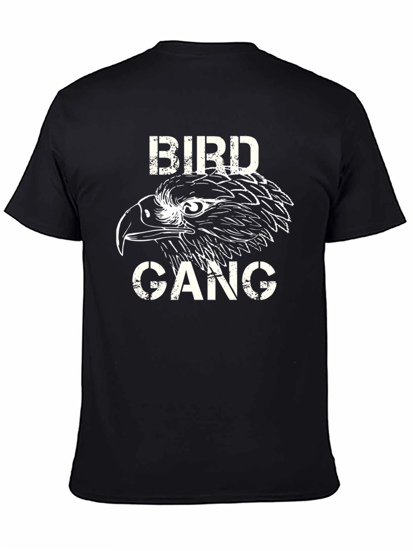 Bird Gang Graphic Tee - Stylish Mens Black T-Shirt