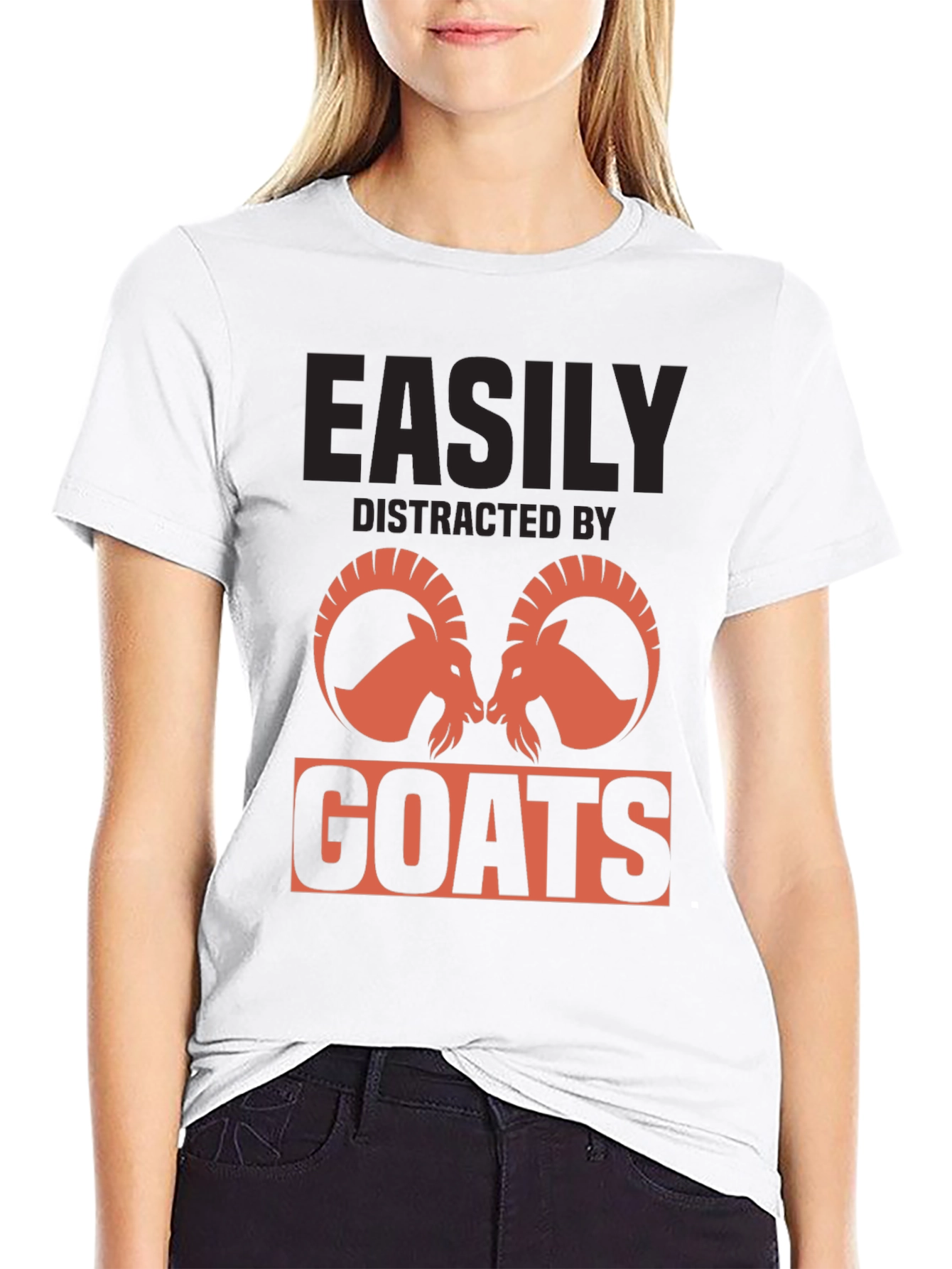 Easily Distracted by Goats Graphic T-Shirt
