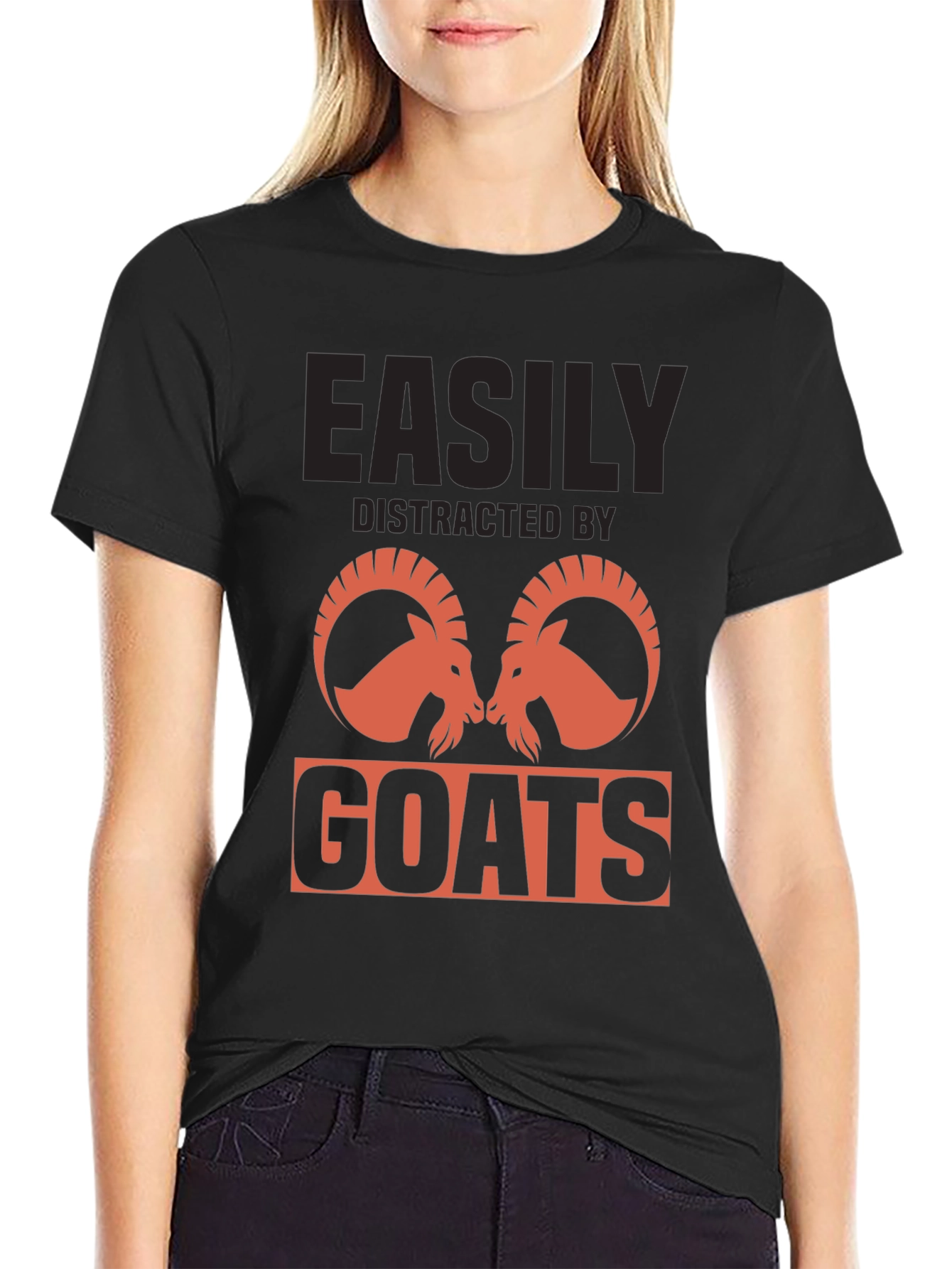 Easily Distracted by Goats Graphic T-Shirt