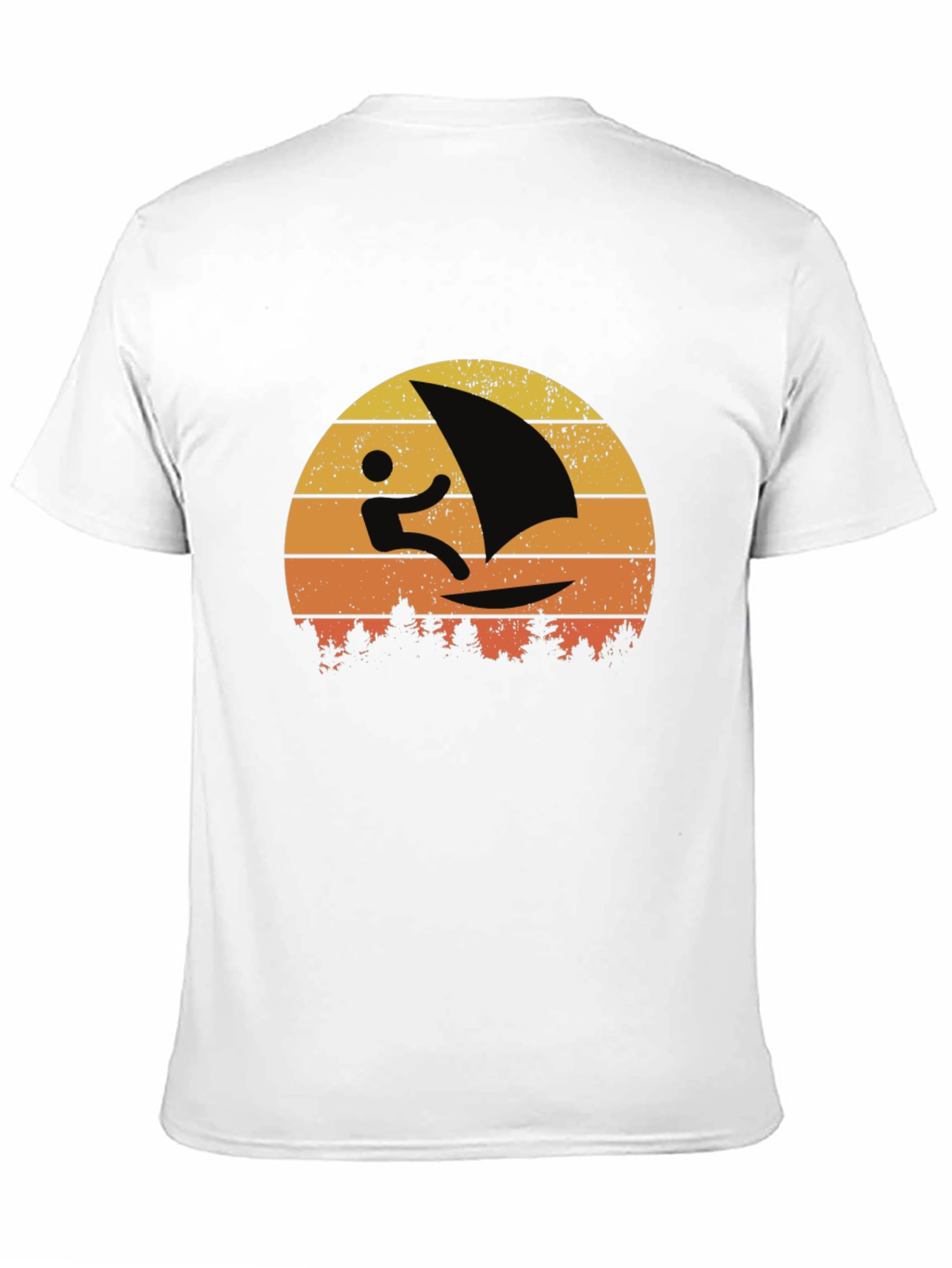 Retro Windsurfer Sunset T-Shirt