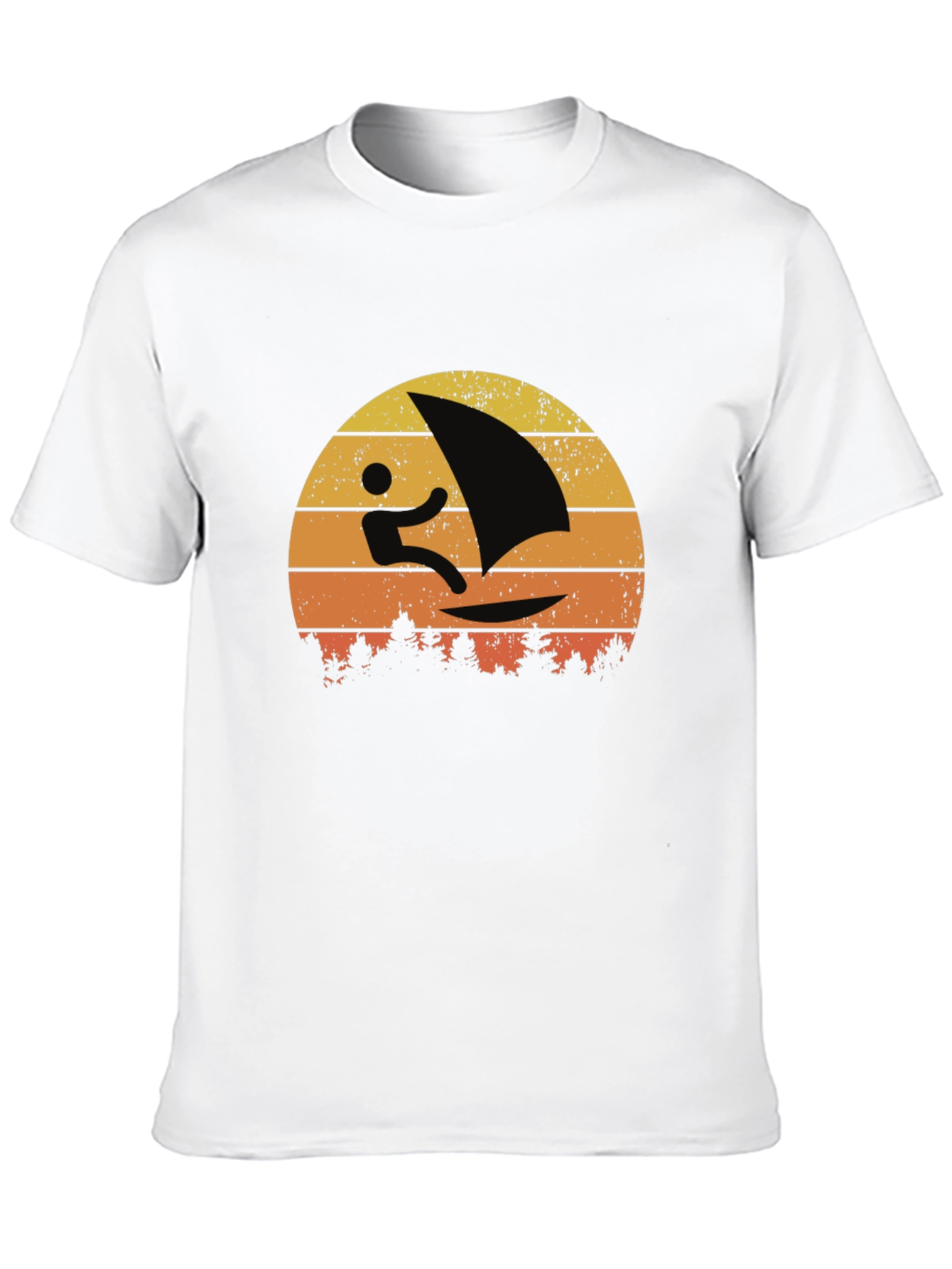 Retro Windsurfer Sunset T-Shirt