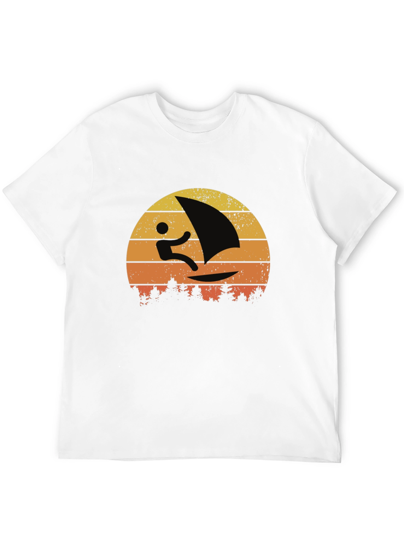Retro Windsurfer Sunset T-Shirt