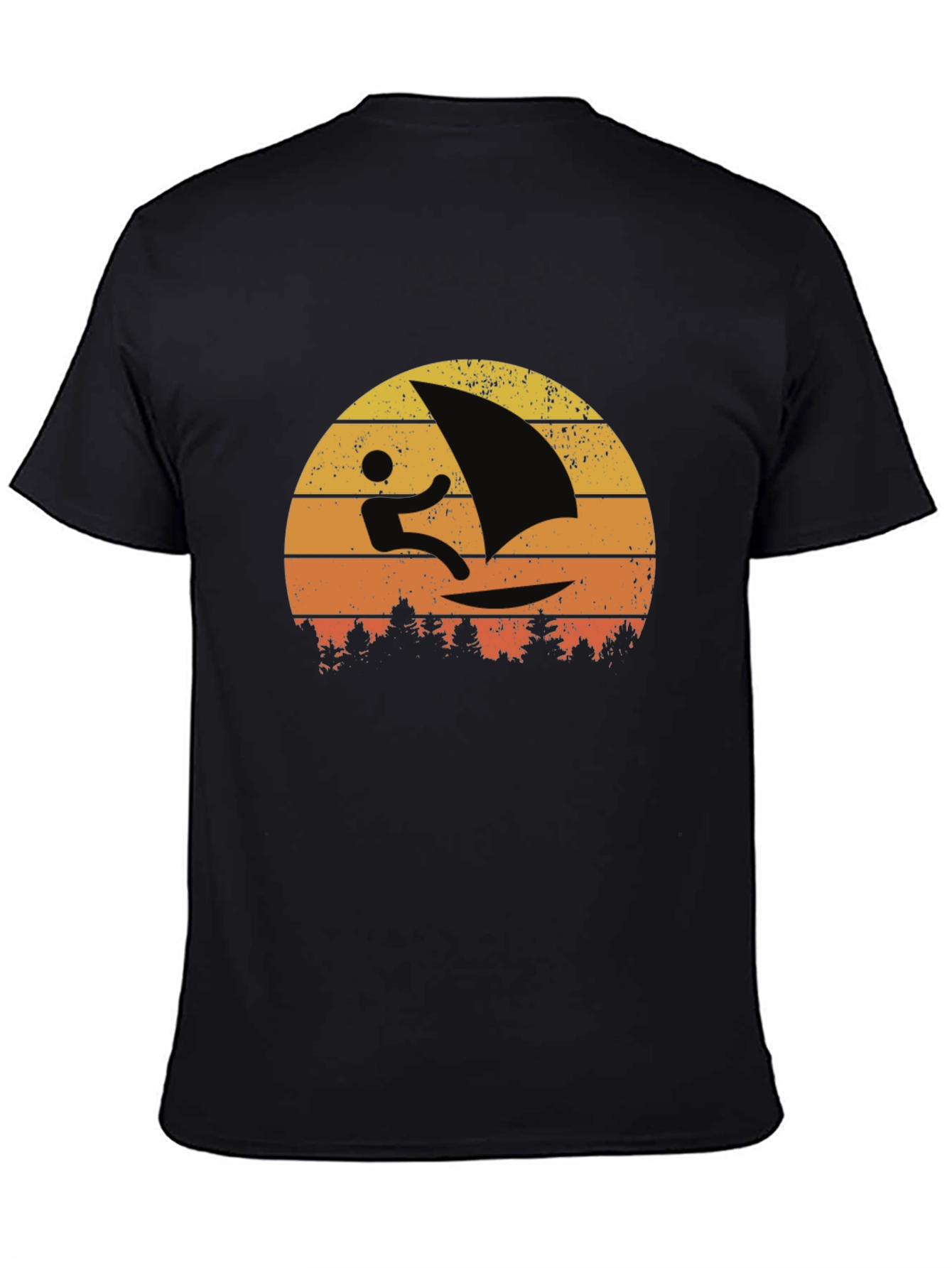 Retro Windsurfer Sunset T-Shirt
