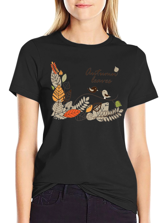 Autumn Leaves Graphic Tee - Stylish Fall T-Shirt