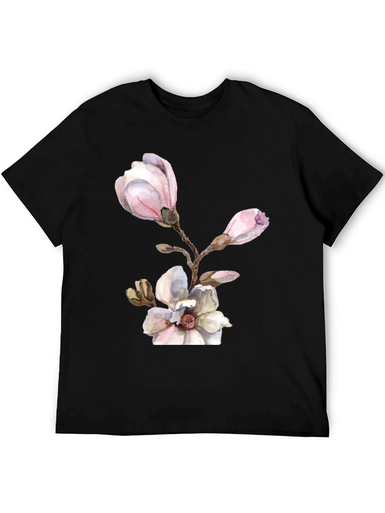 Floral Magnolia T-Shirt - Elegant Blossom Design