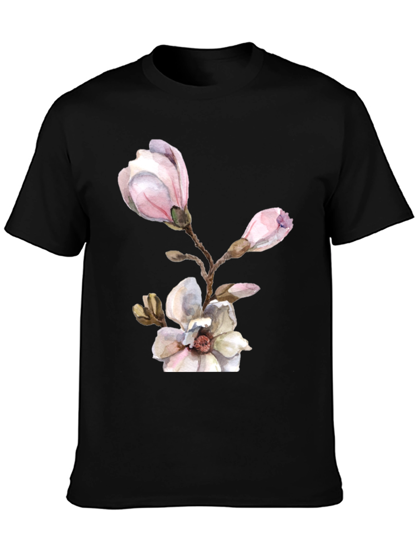 Floral Magnolia T-Shirt - Elegant Blossom Design