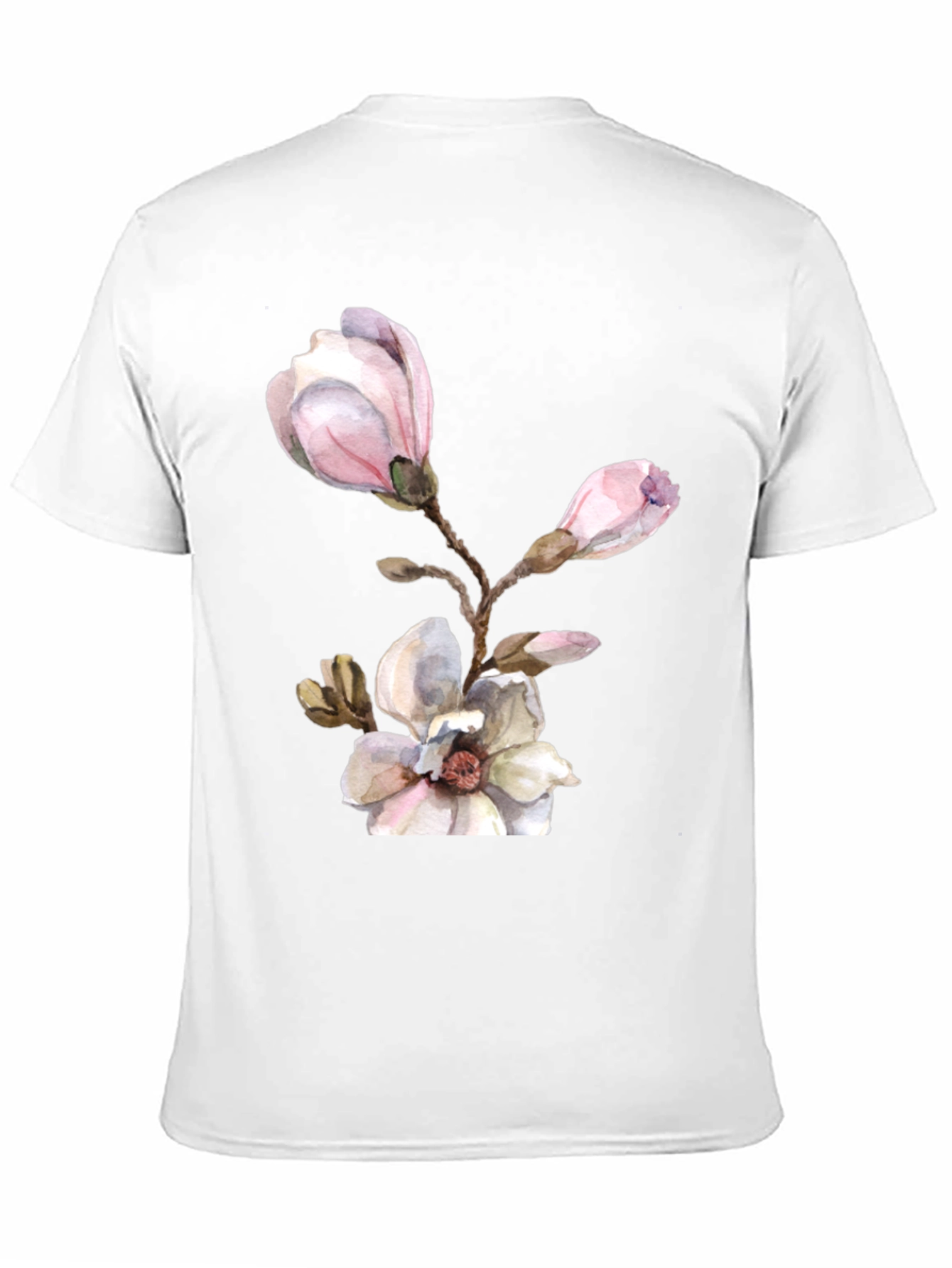 Floral Magnolia T-Shirt - Elegant Blossom Design