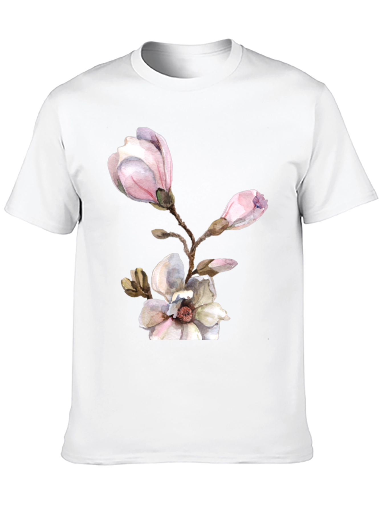 Floral Magnolia T-Shirt - Elegant Blossom Design