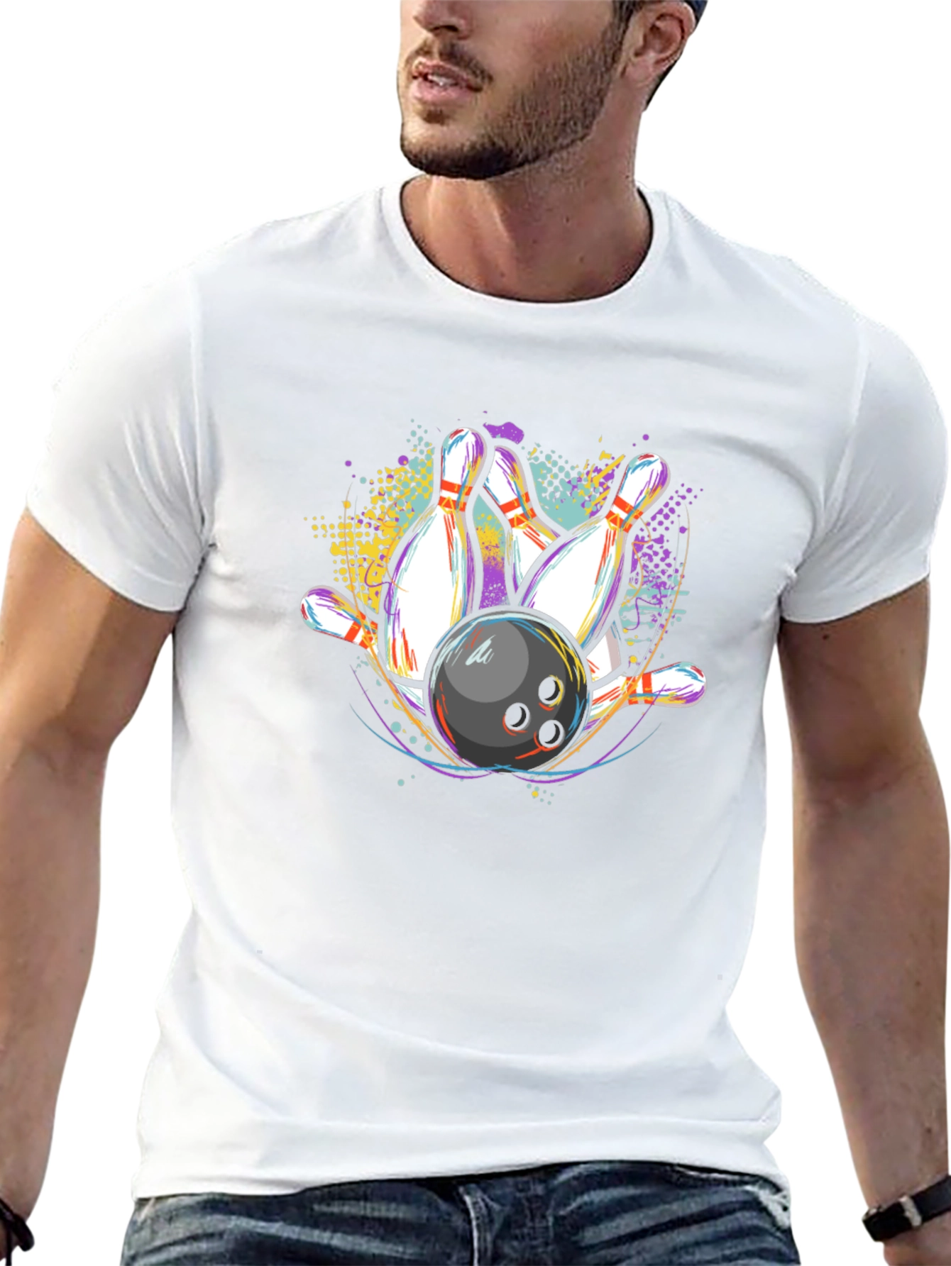 Bowling Strike Graphic T-Shirt
