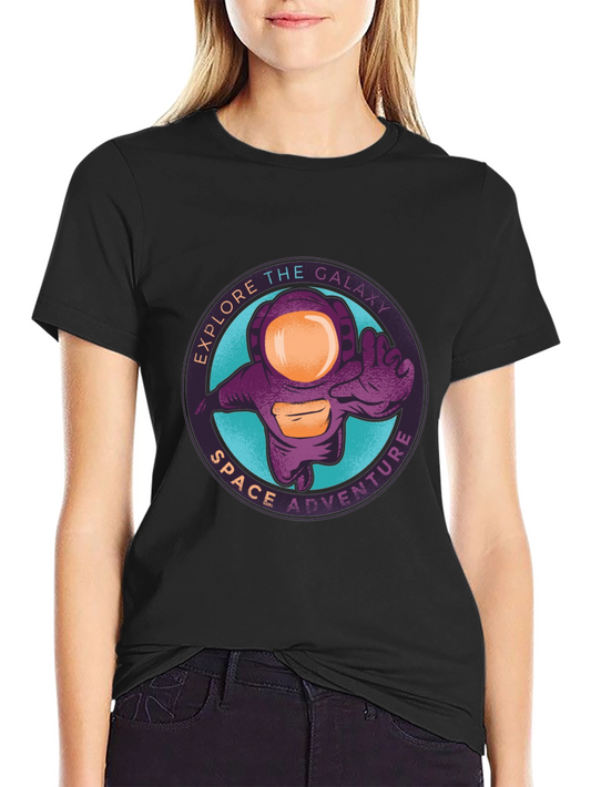 Explore Galaxy Space Adventure Black T-Shirt