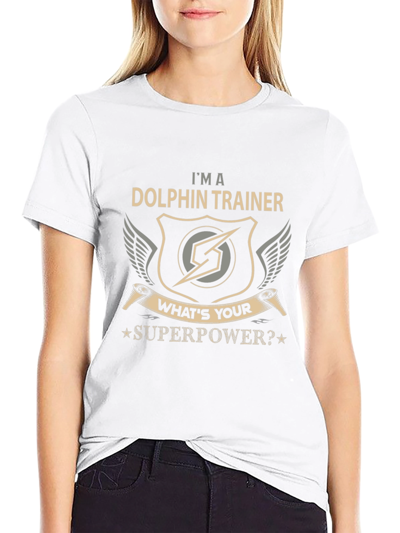 Dolphin Trainer Superpower T-Shirt - Novelty Gift