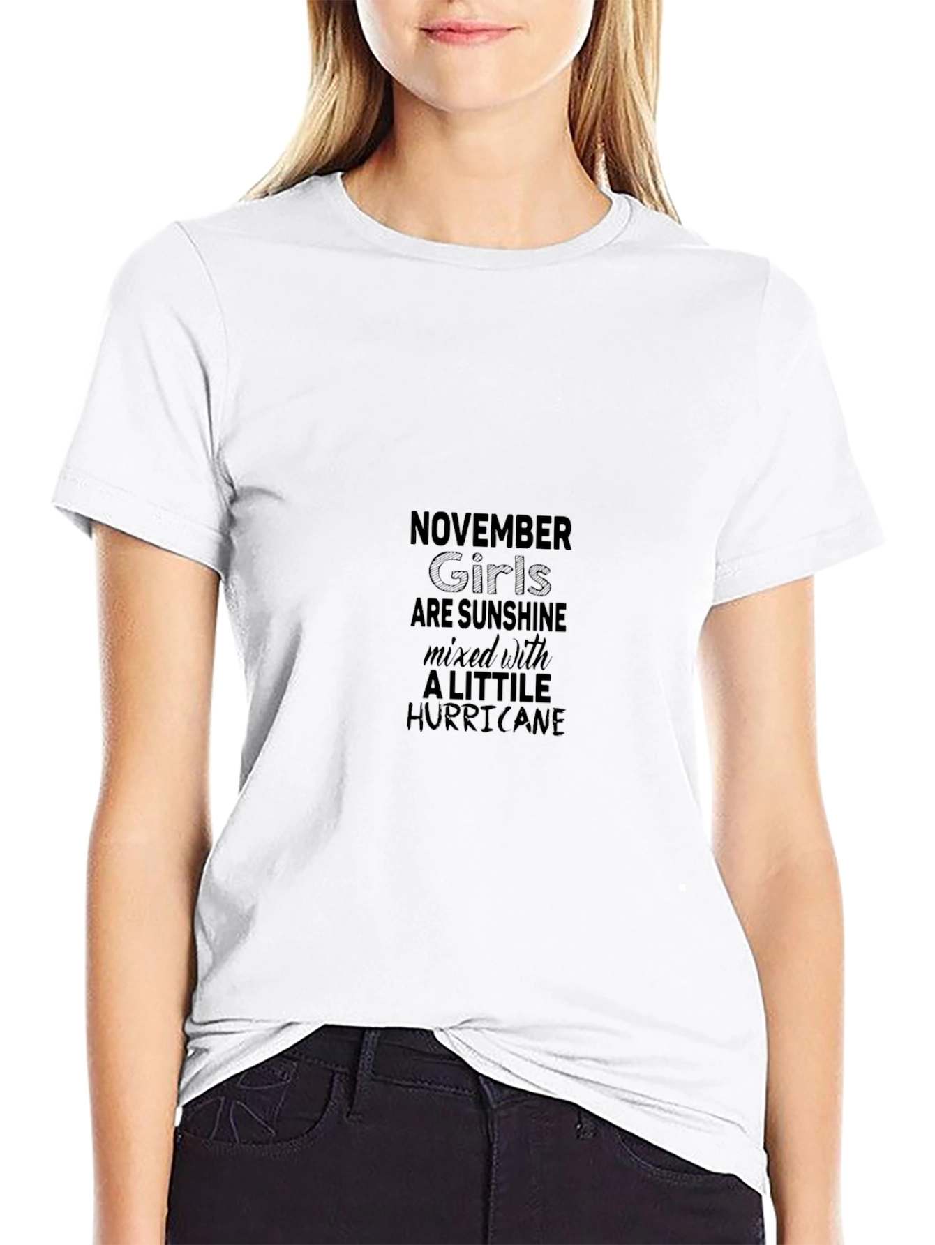 November Girls Sunshine Hurricane Black T-Shirt