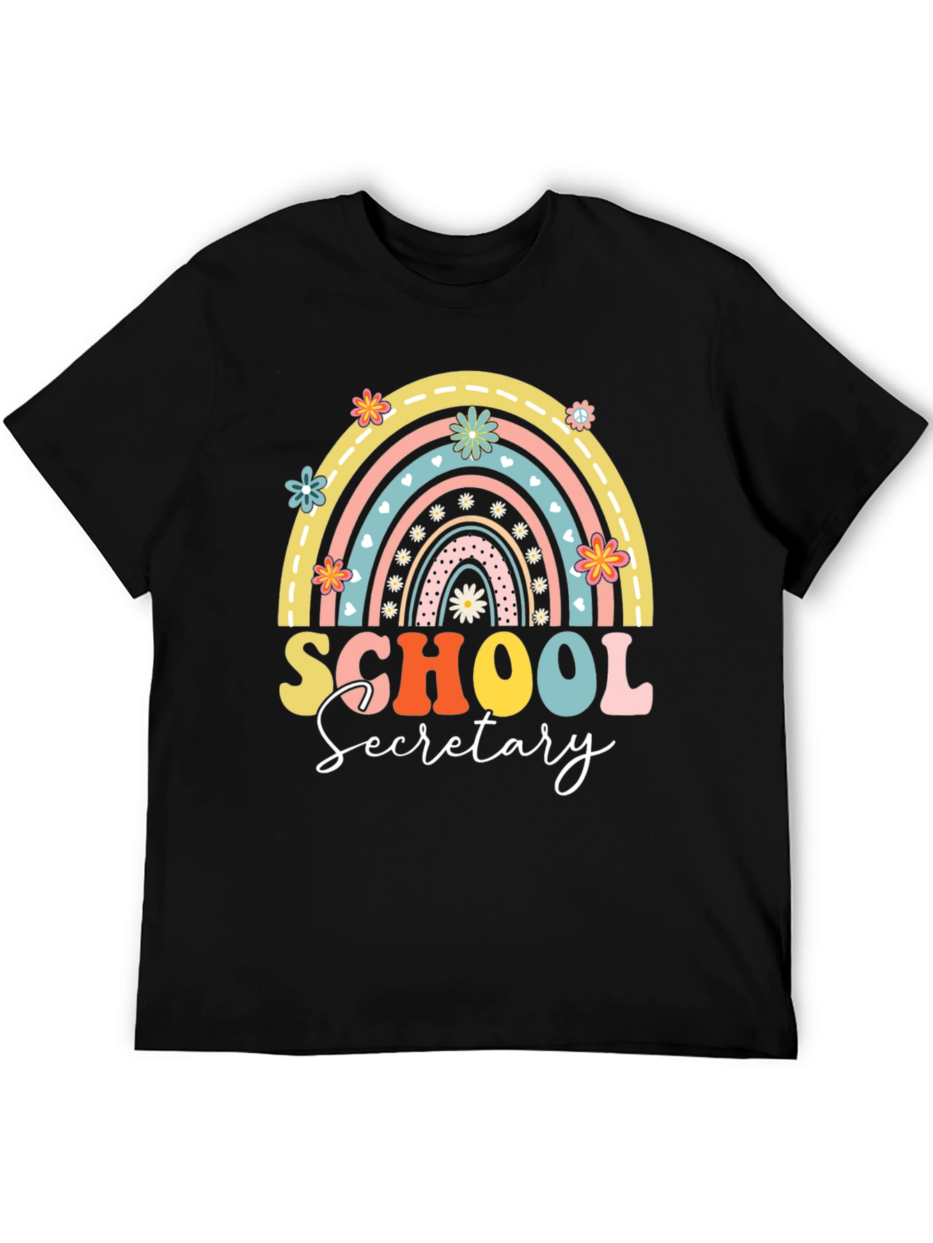 School Secretary Rainbow Graphic Tee