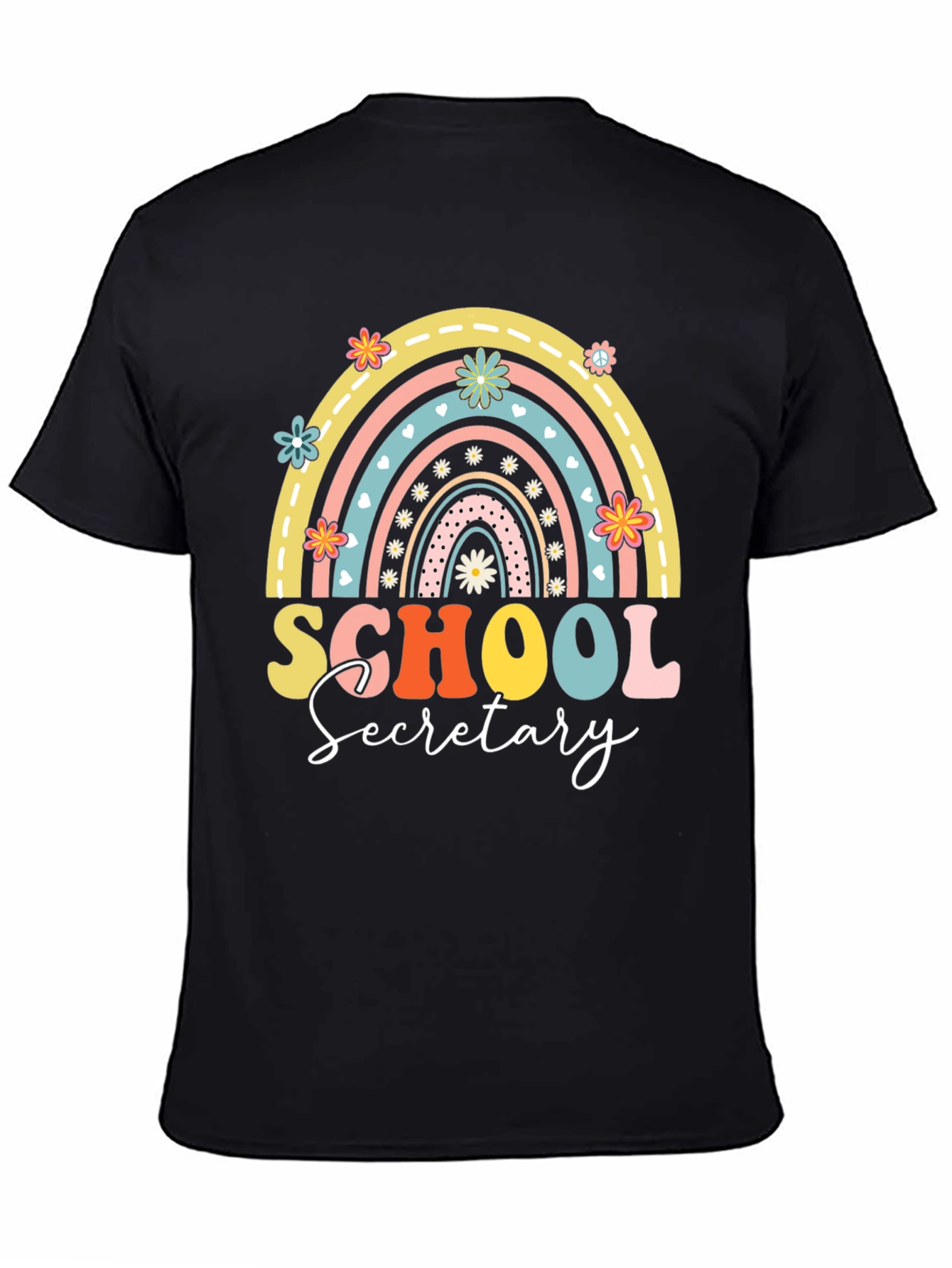 School Secretary Rainbow Graphic Tee