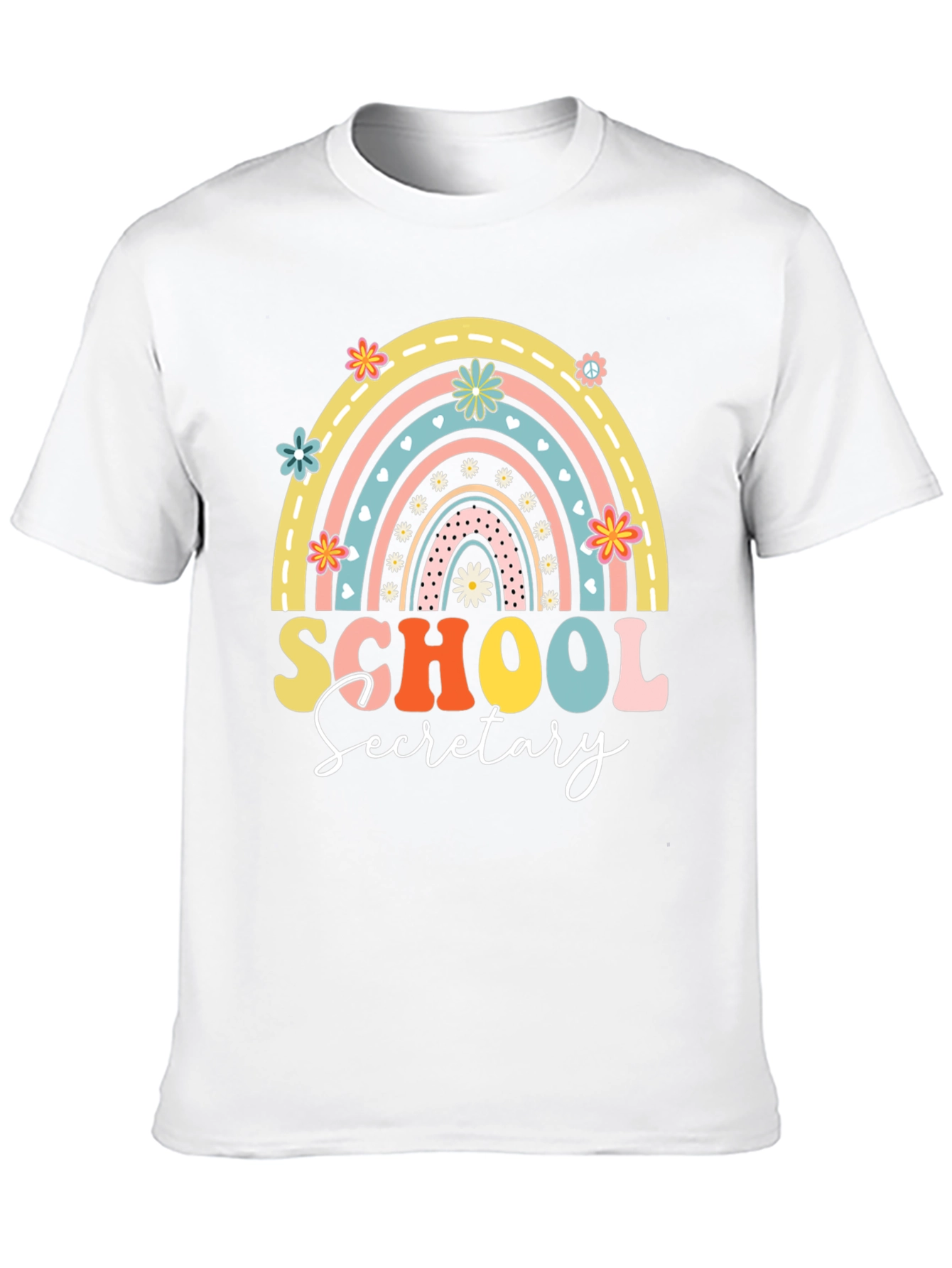 School Secretary Rainbow Graphic Tee