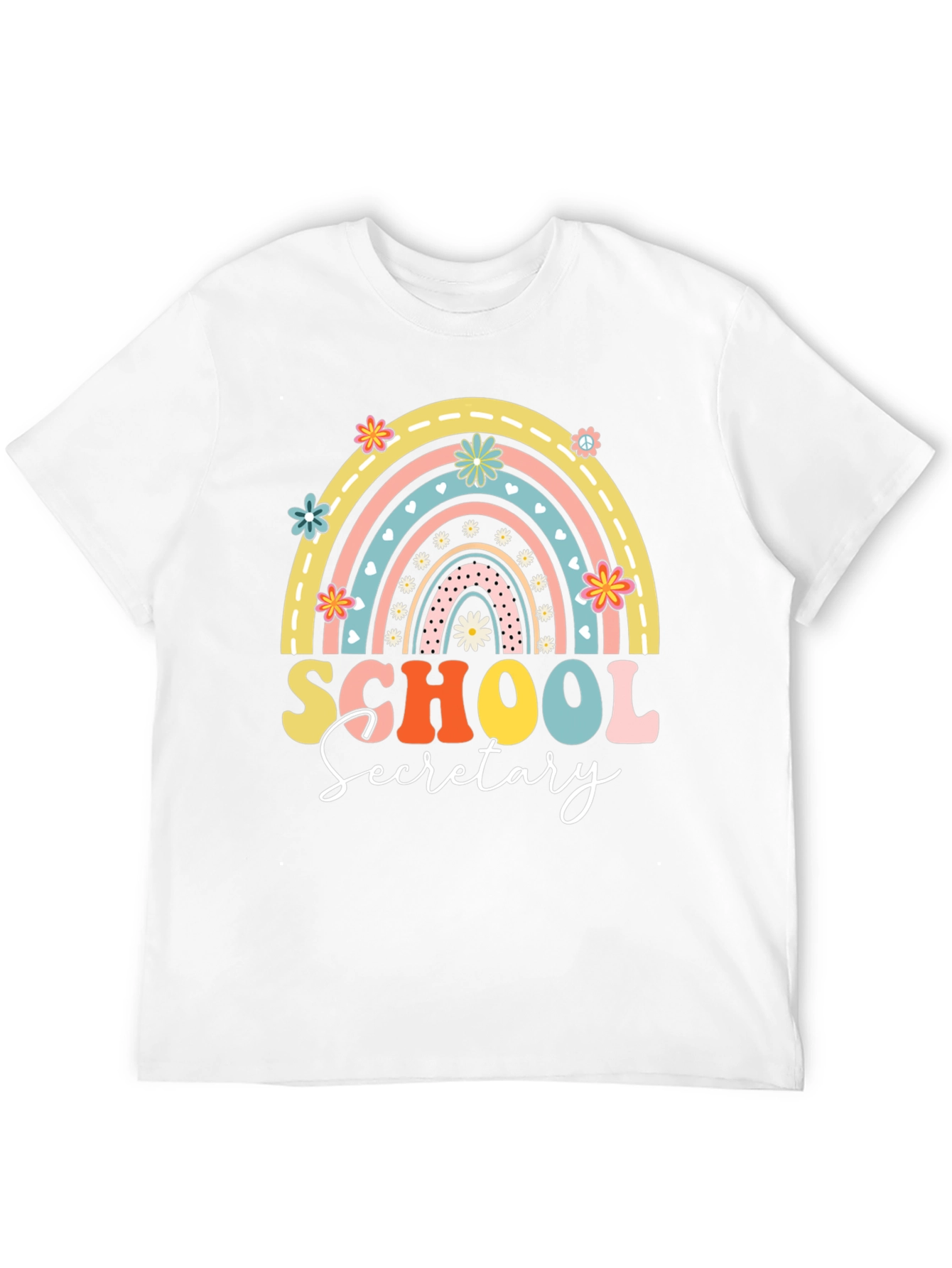 School Secretary Rainbow Graphic Tee