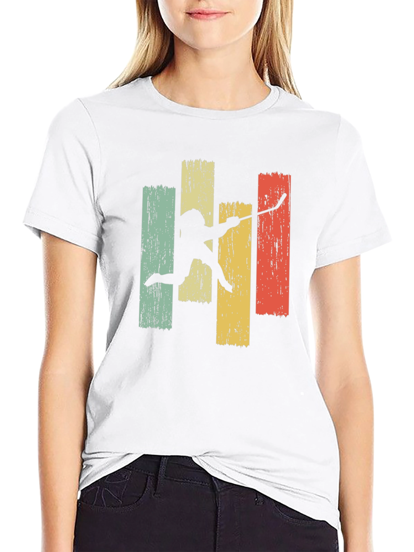 Retro Hockey Player Graphic Tee