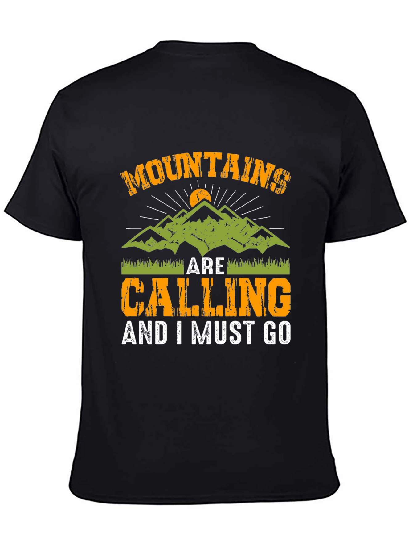 Mountains Are Calling Black T-Shirt