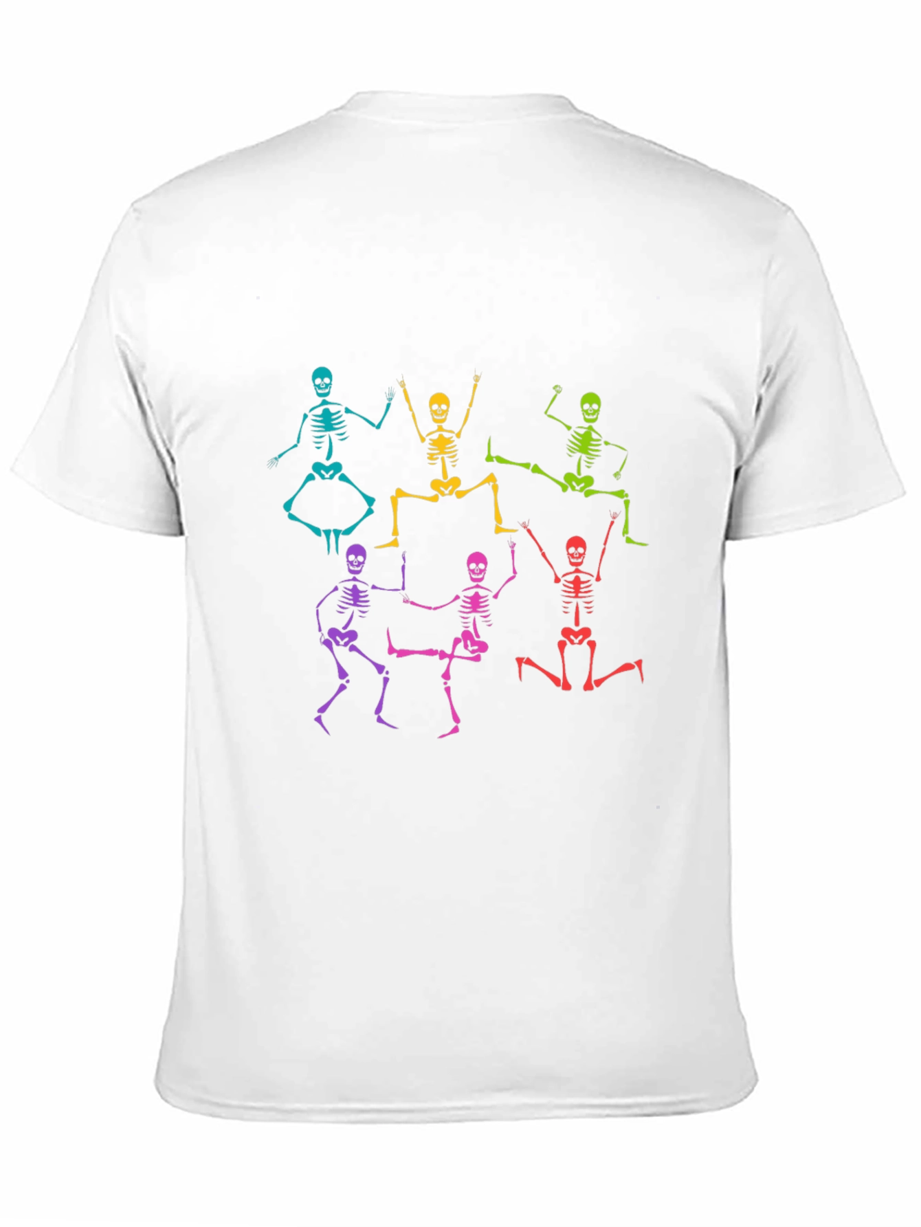 Rainbow Skeleton Dance T-Shirt - Black