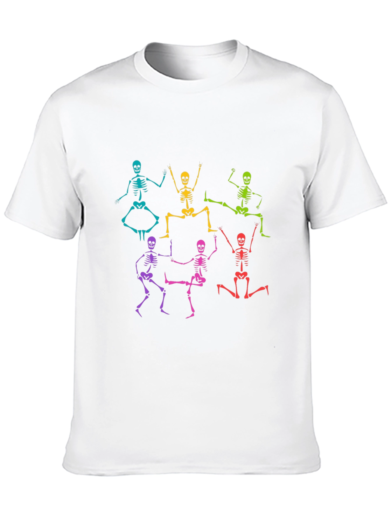Rainbow Skeleton Dance T-Shirt - Black