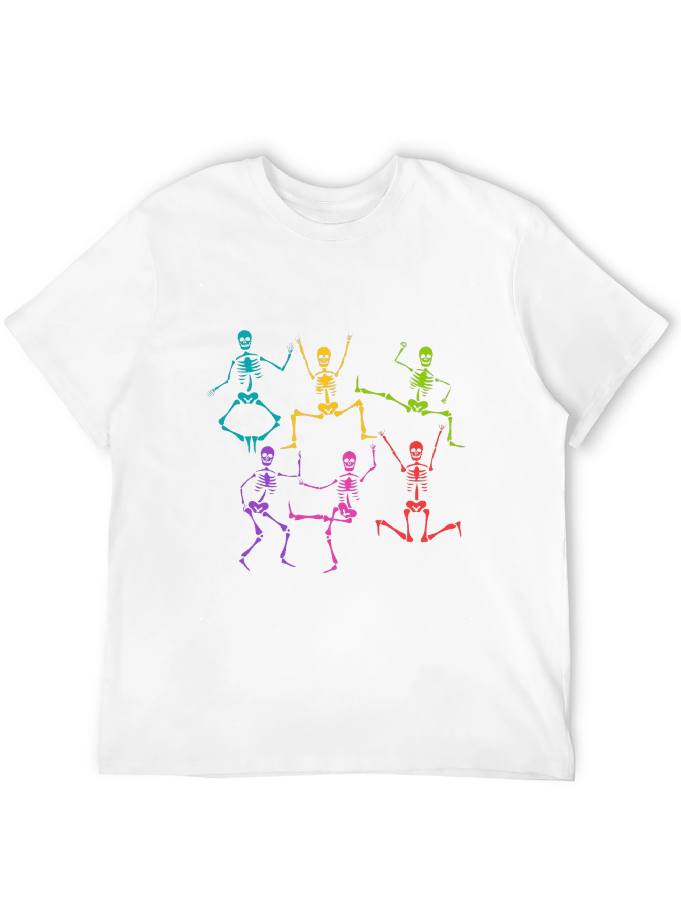Rainbow Skeleton Dance T-Shirt - Black