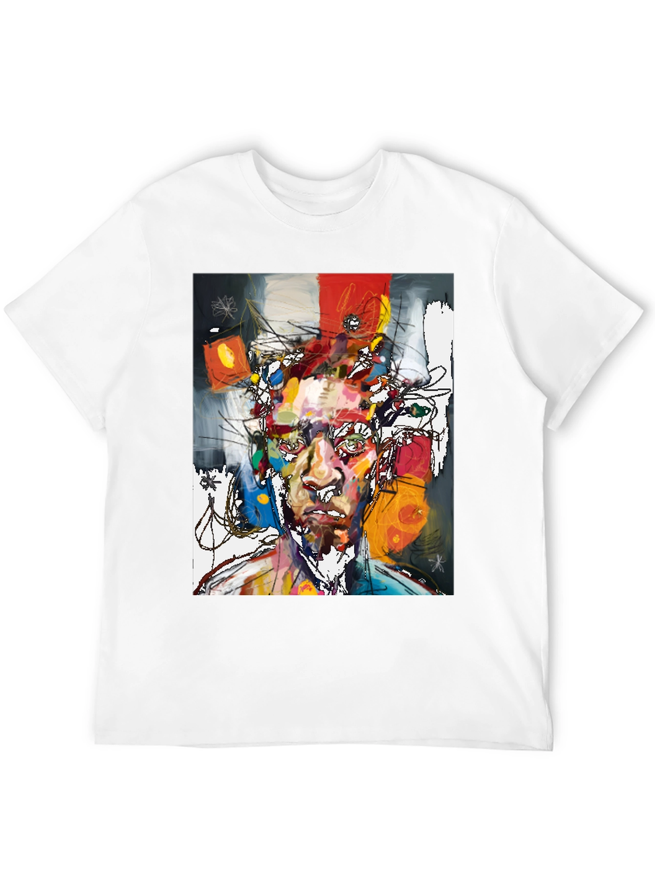 Abstract Art Portrait T-Shirt - Modern Graphic Tee