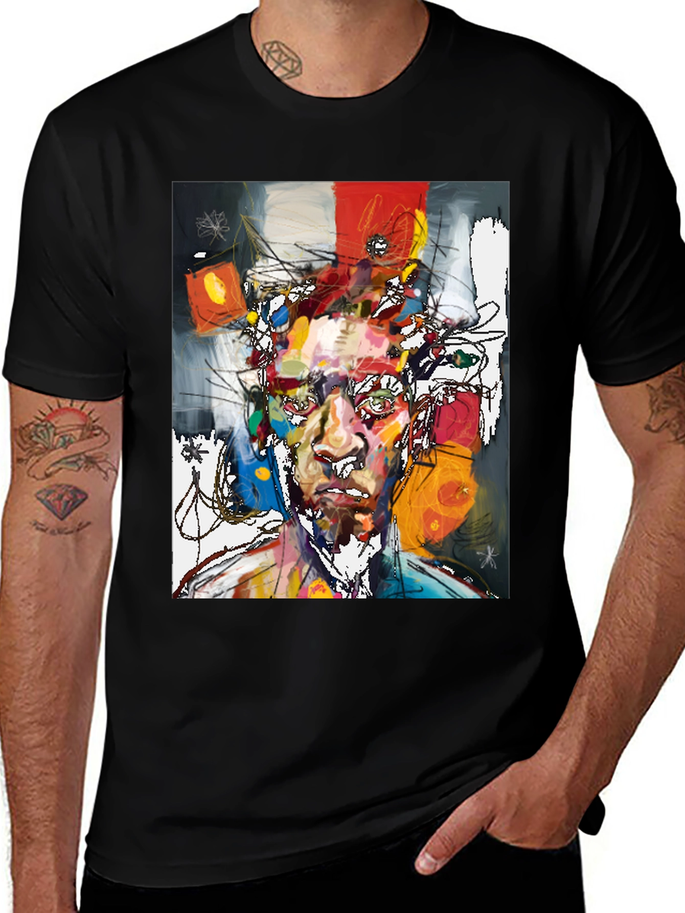 Abstract Art Portrait T-Shirt - Modern Graphic Tee