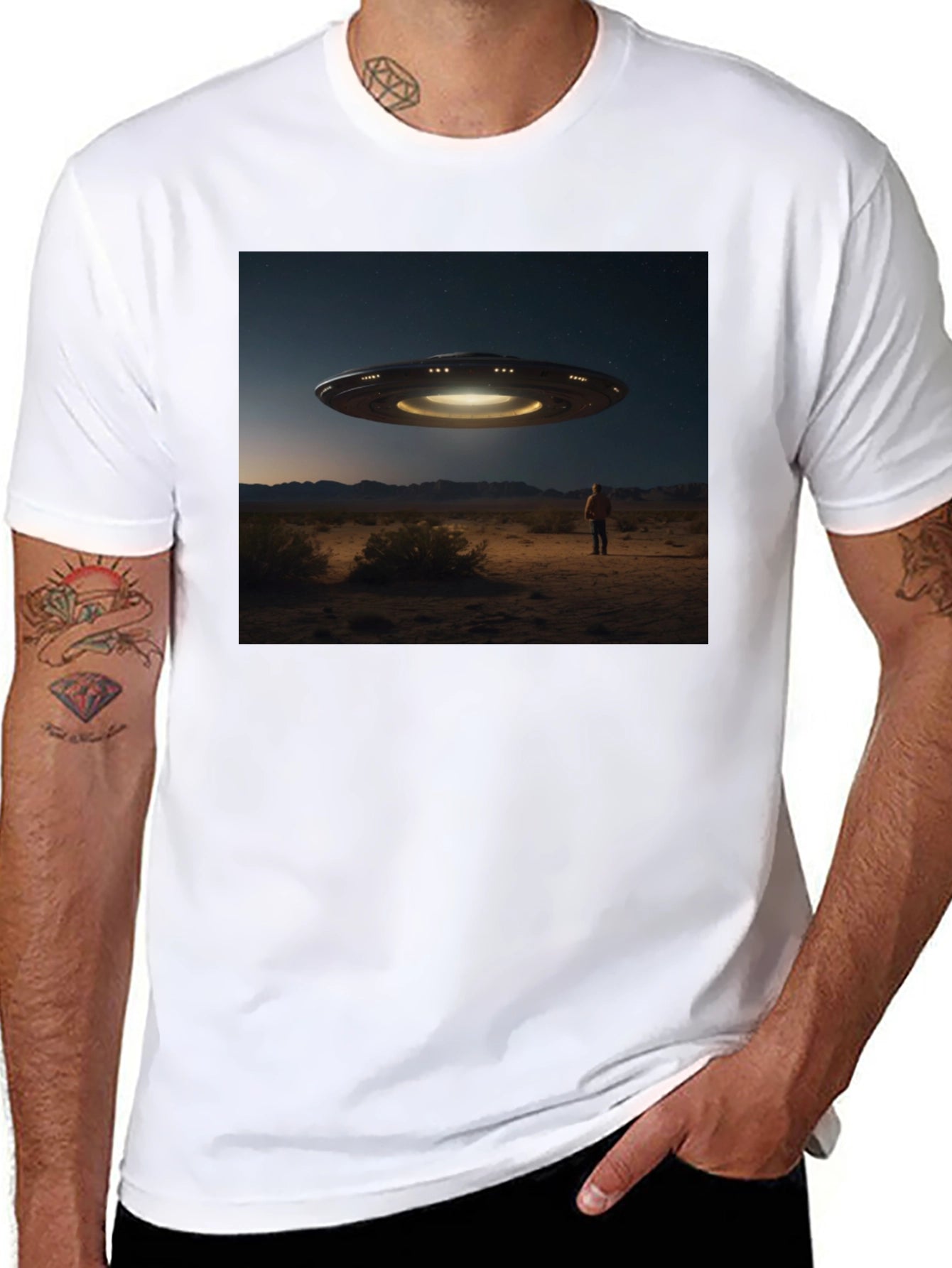 UFO Encounter T-Shirt - Sci-Fi Graphic Tee