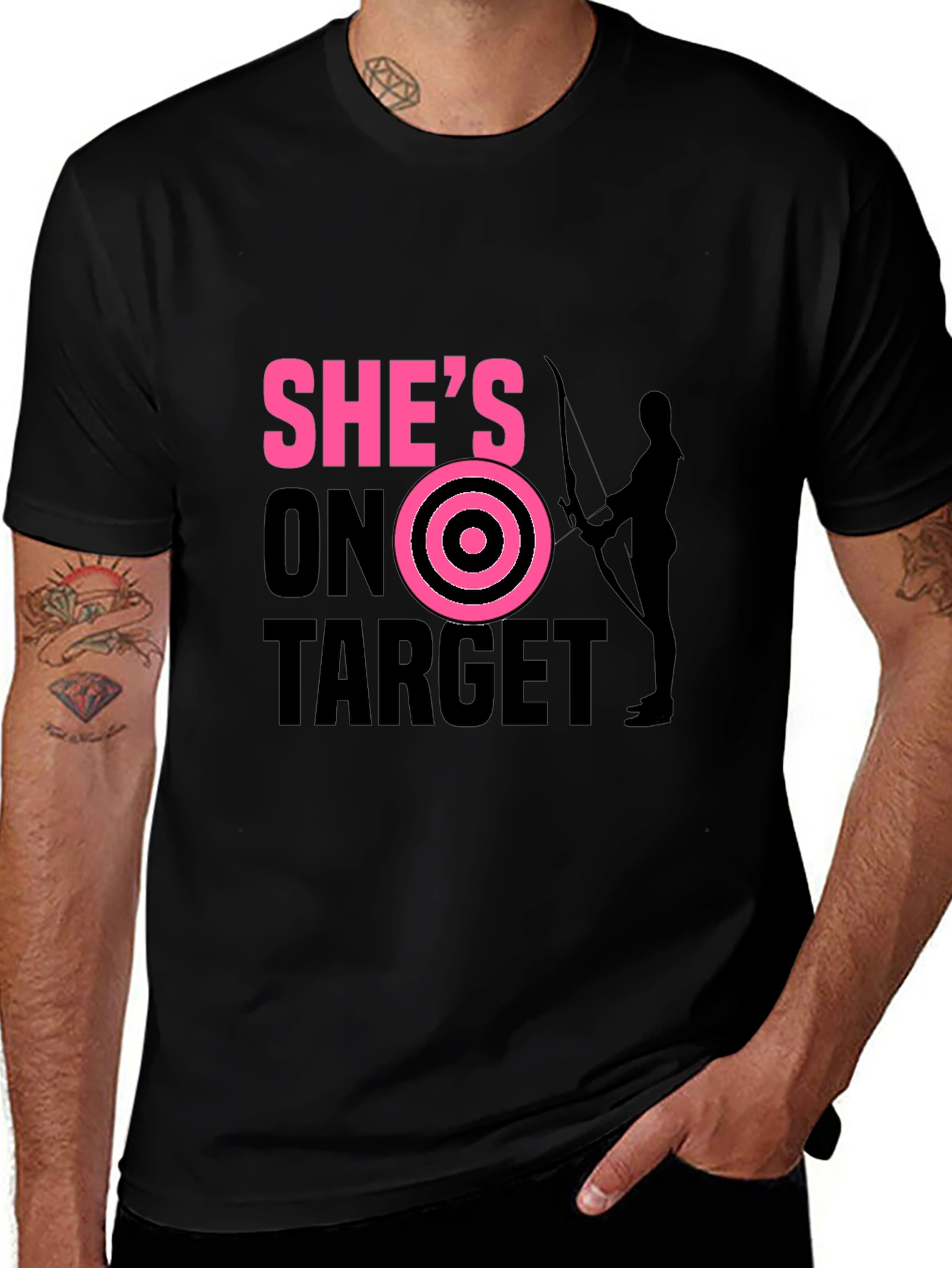 Shes On Target T-Shirt Archer Arrow Bullseye