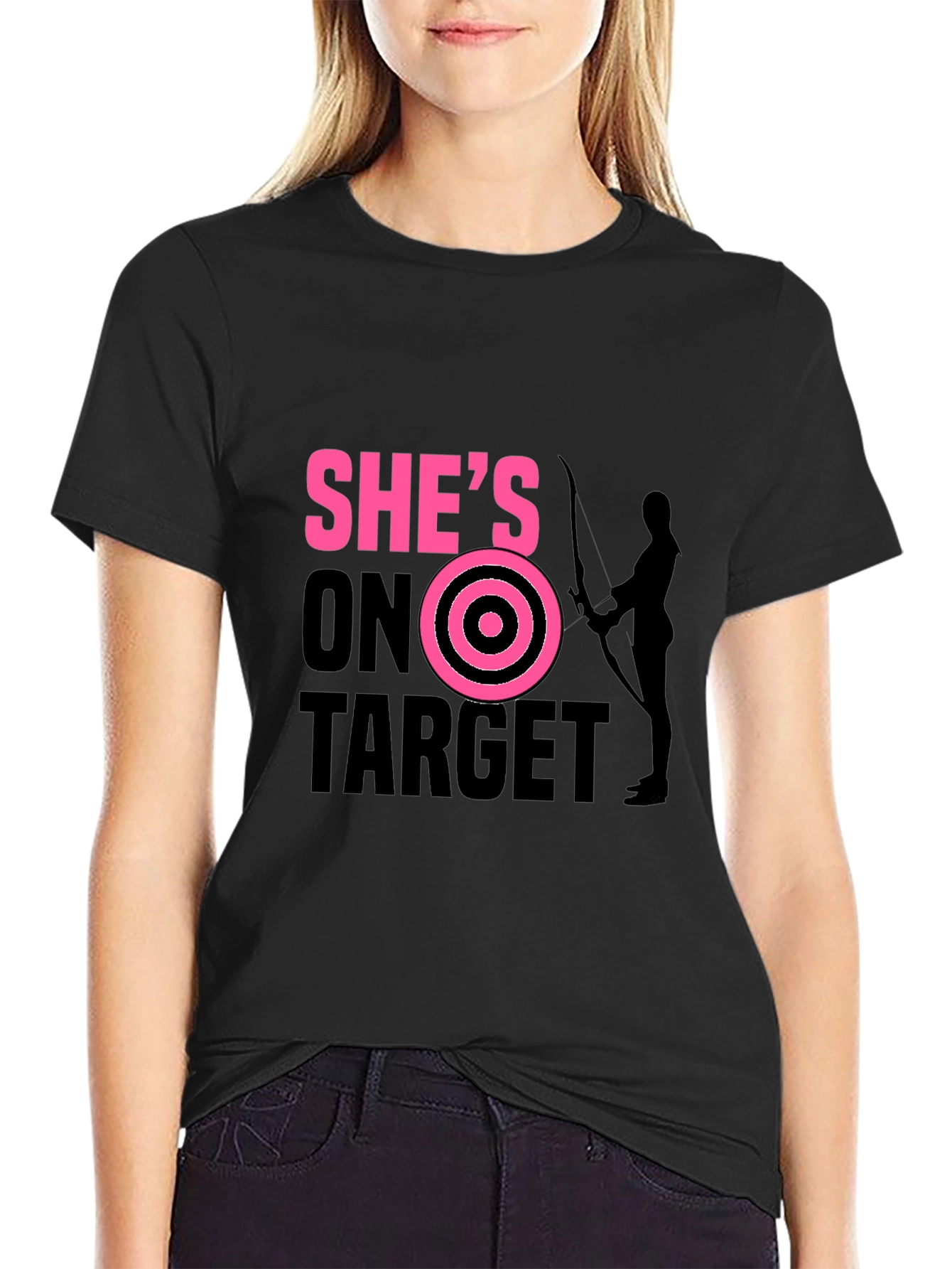 Shes On Target T-Shirt Archer Arrow Bullseye