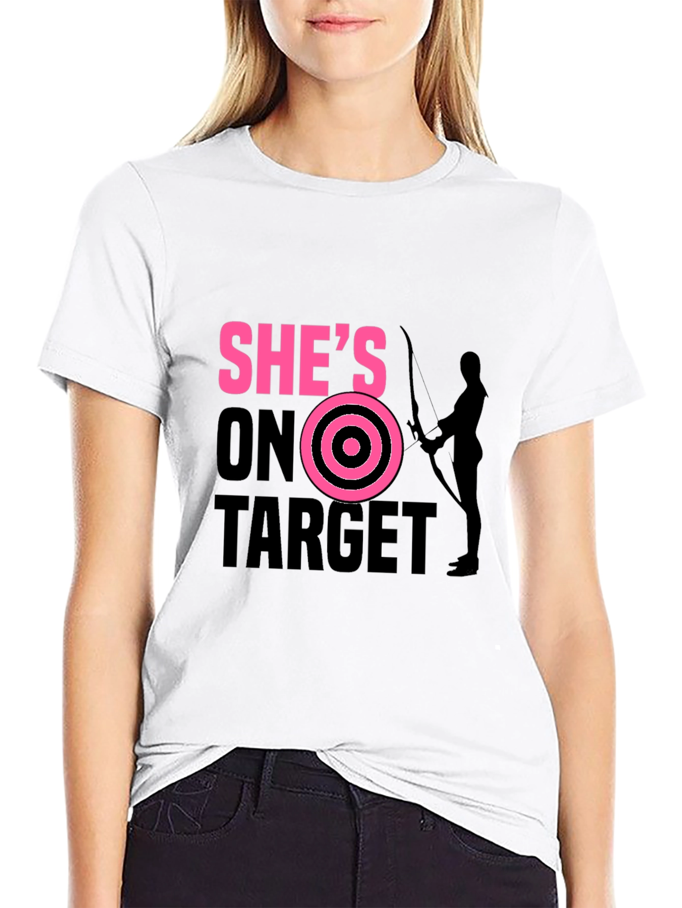 Shes On Target T-Shirt Archer Arrow Bullseye