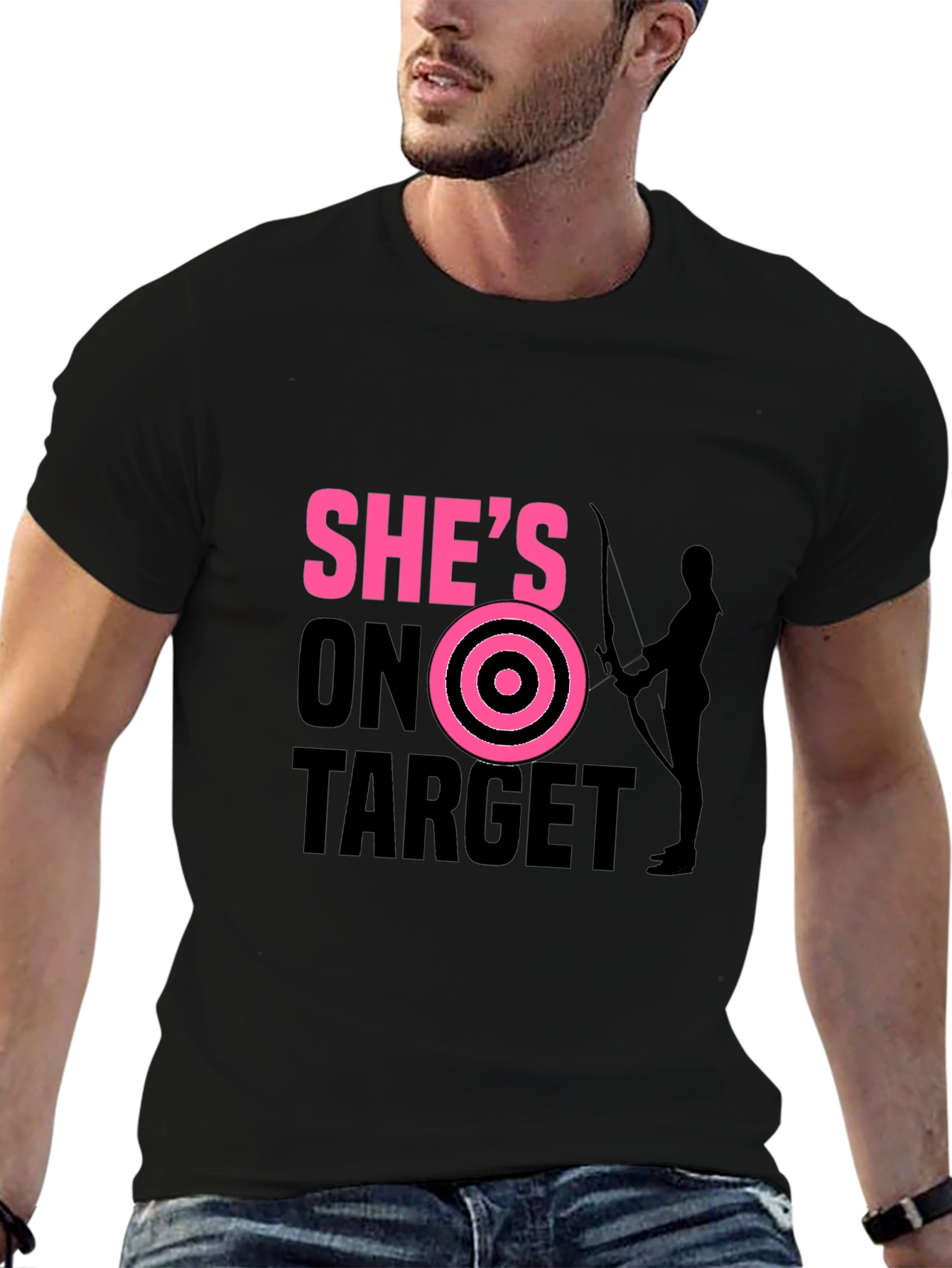 Shes On Target T-Shirt Archer Arrow Bullseye